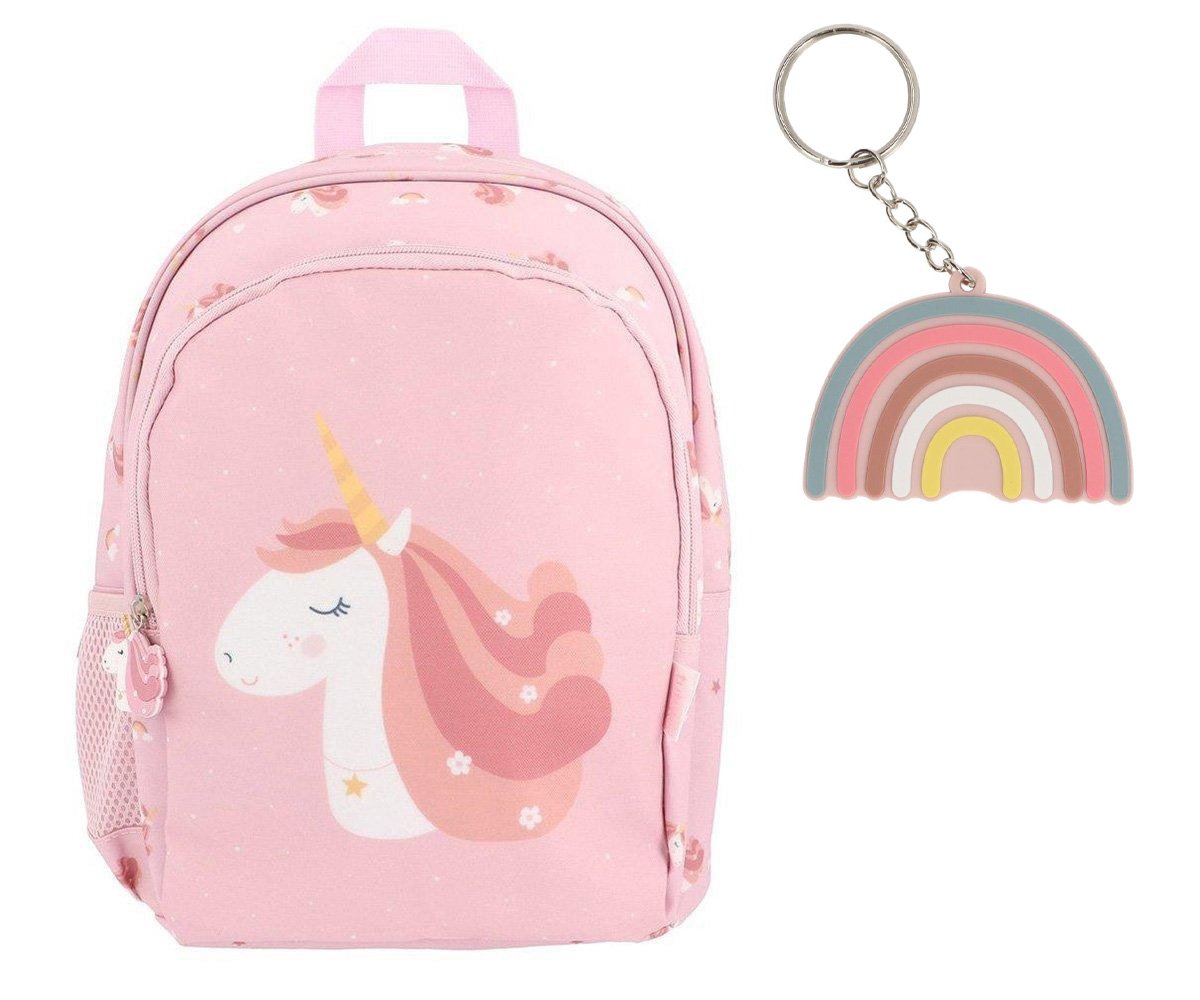 Mochila Mediana + Llavero Colección Magical Unicorn