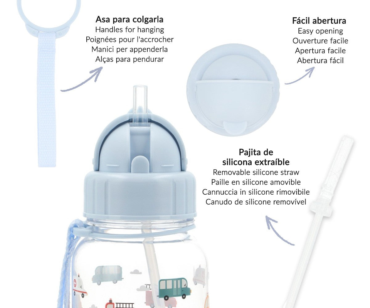 Botella Plástico Colección City Cars