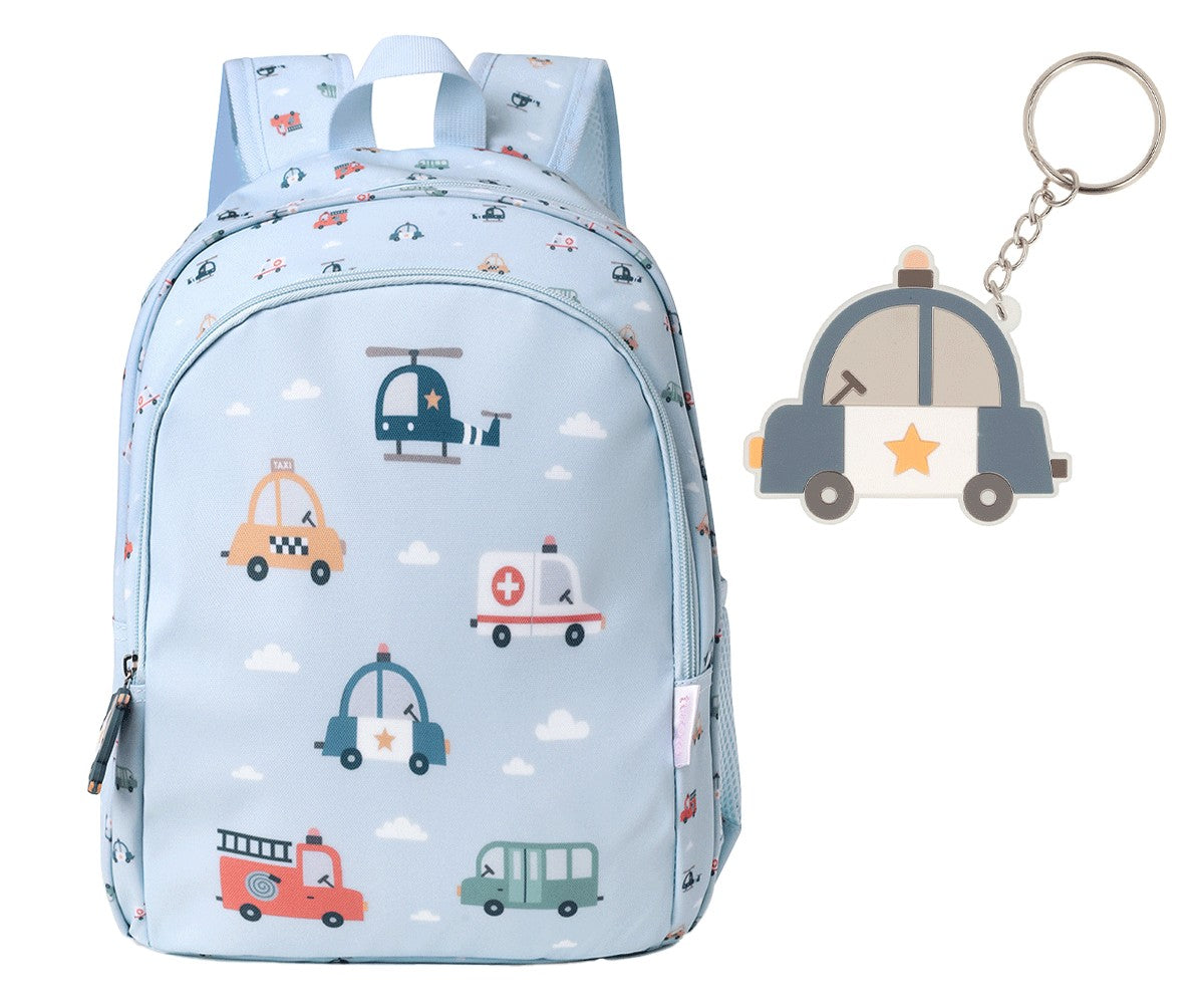 Mochila Mediana + Llavero Colección City Cars