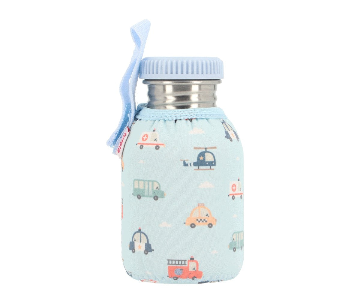 Botella Acero Inoxidable + Funda Neopreno Colección City Cars