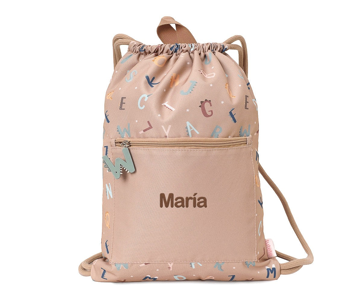 Mochila Saquito Impermeable Funny Letters
