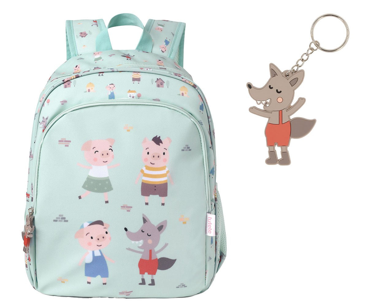 Mochila Mediana + Llavero Colección The Three Little Pigs