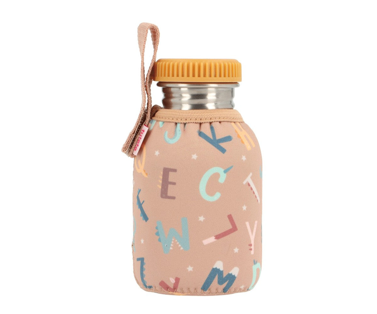 Botella Acero Inoxidable + Funda Neopreno Colección Funny Letters