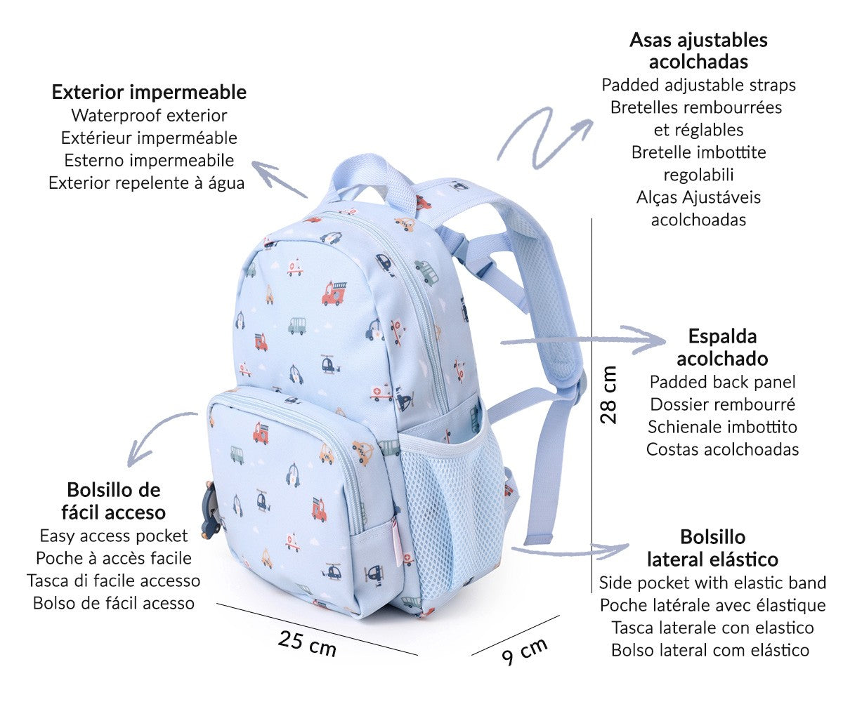 Mochila Infantil Colección City Cars