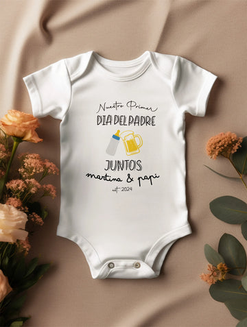 Body Personalizado "Nuestro Primer Día Papá"