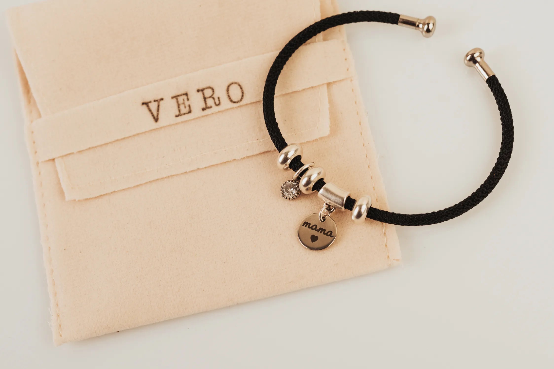 PULSERA PLATA Y CIRCONITA  “SUPER MAMÁ”