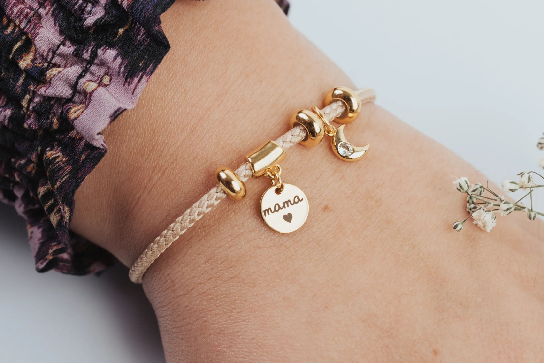 PULSERA ORO Y CIRCONITA  “SUPER MAMÁ”