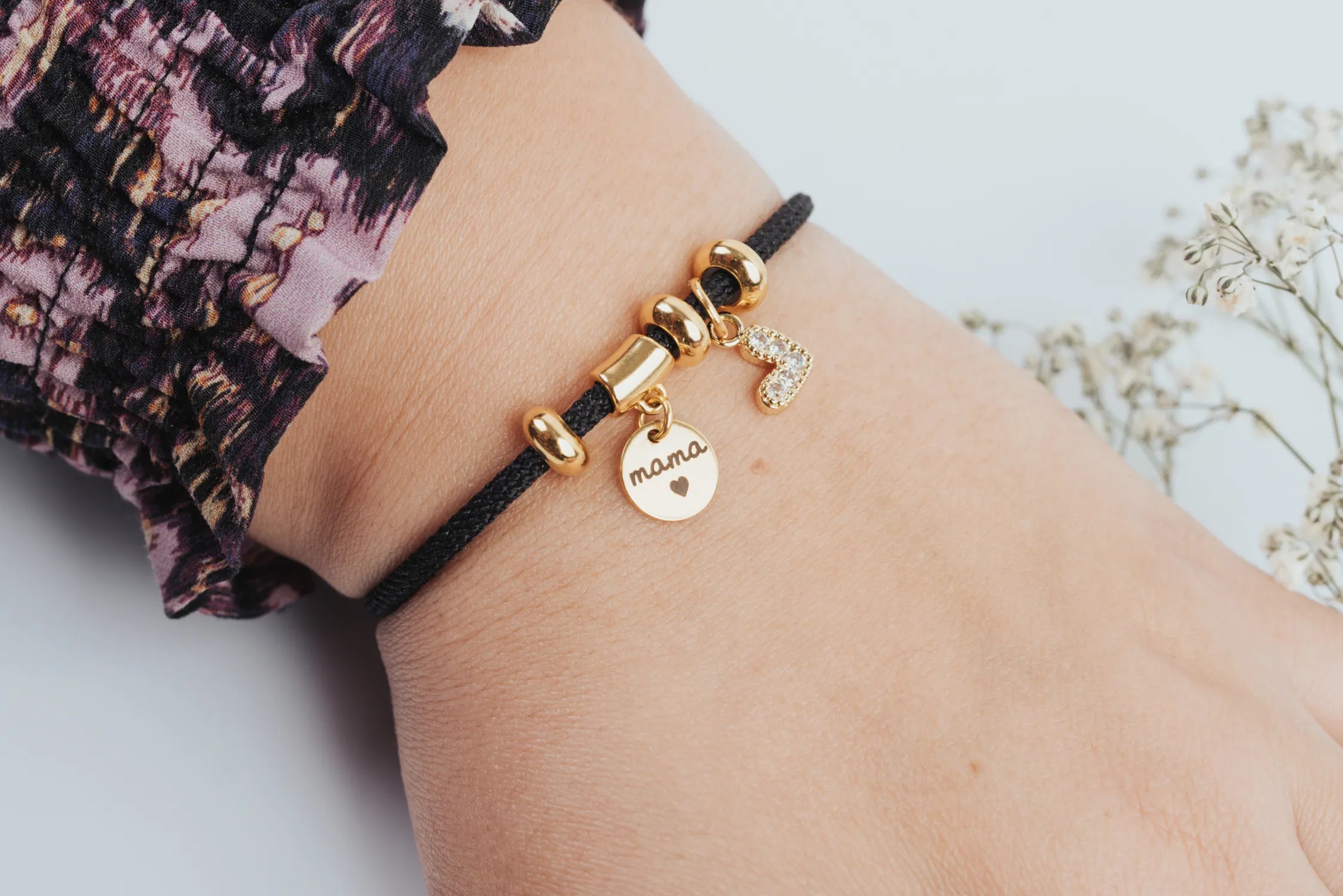 PULSERA ORO Y CIRCONITA  “SUPER MAMÁ”