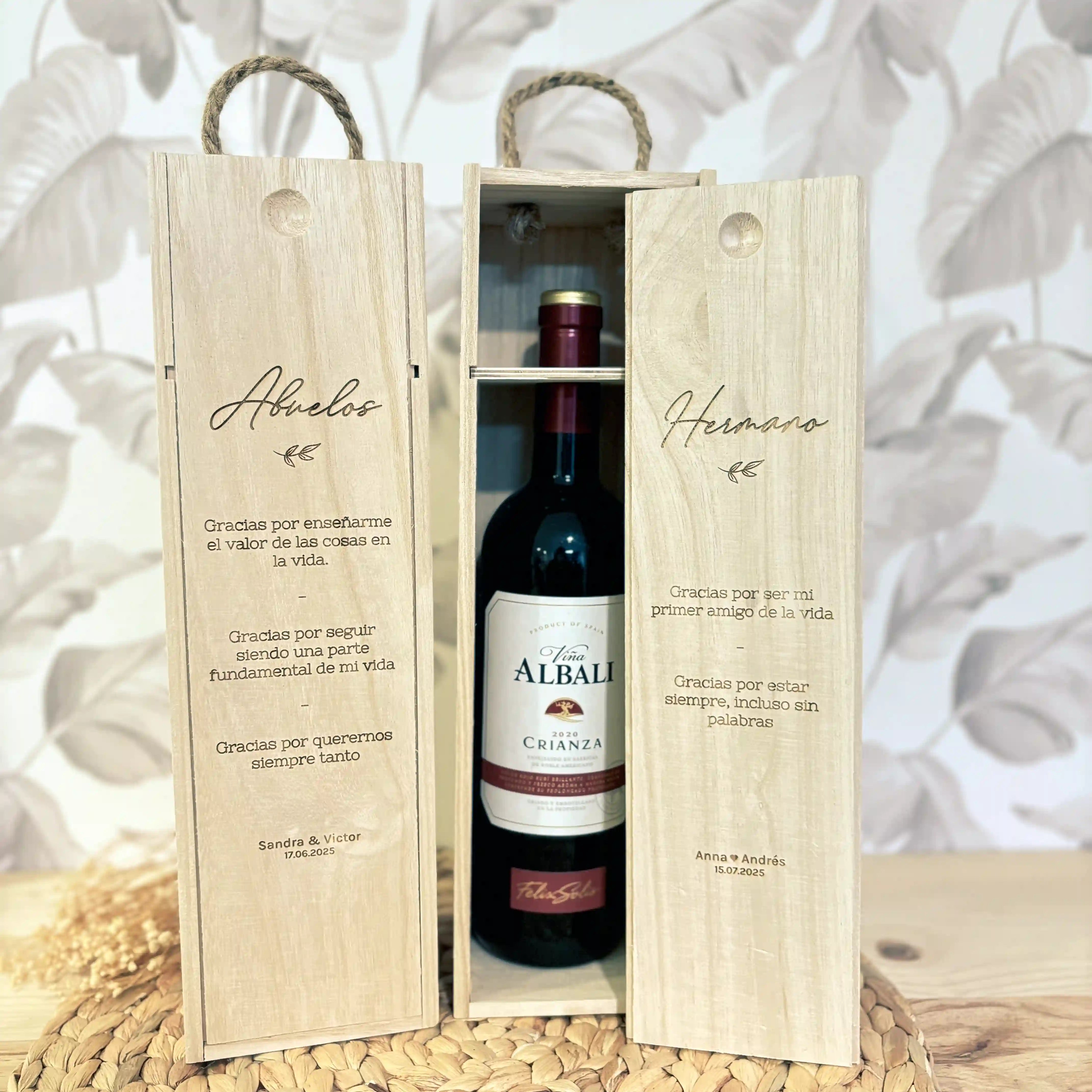 Caja de Vino Personalizada "Motivos"