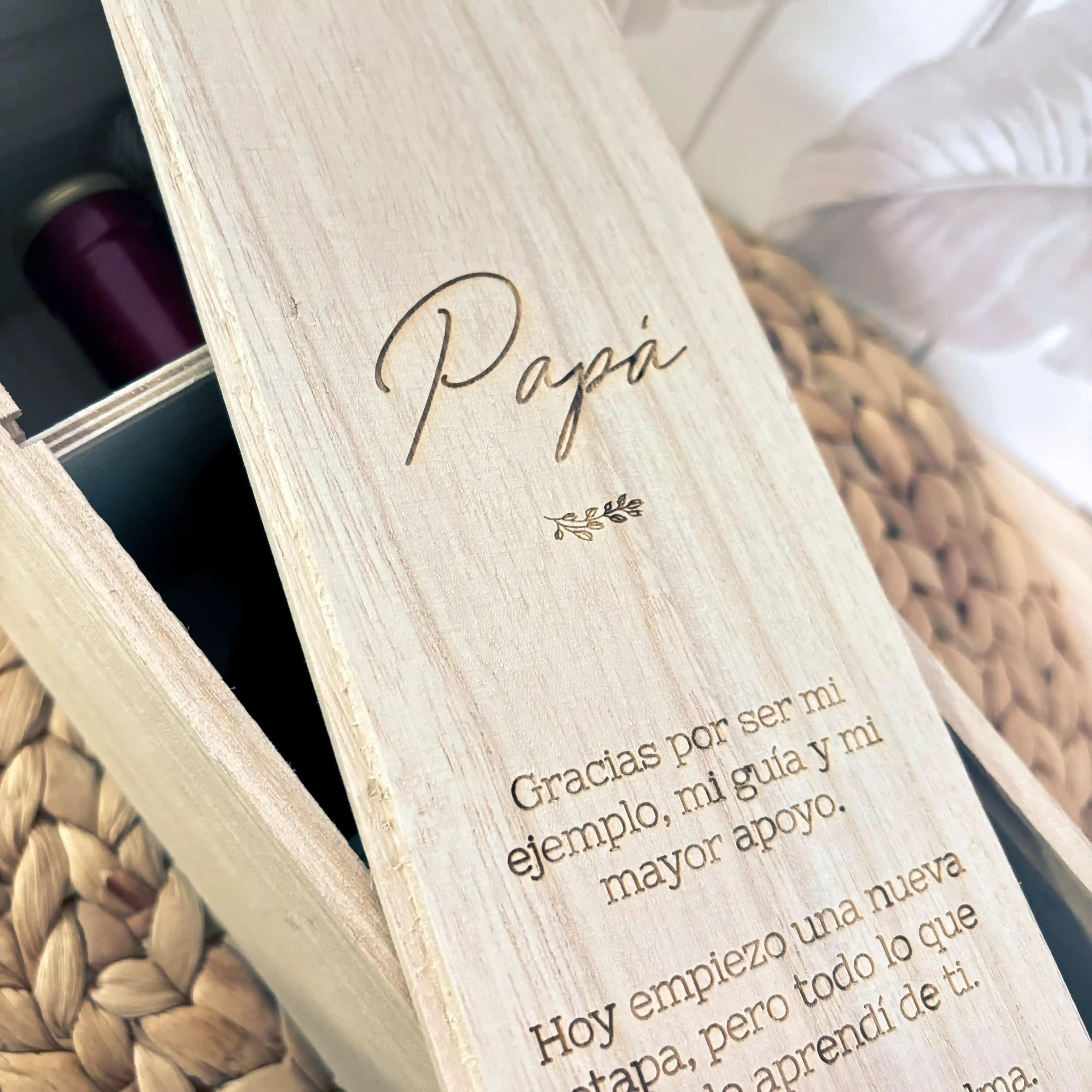 Caja de Vino Personalizada "Dedicatoria"