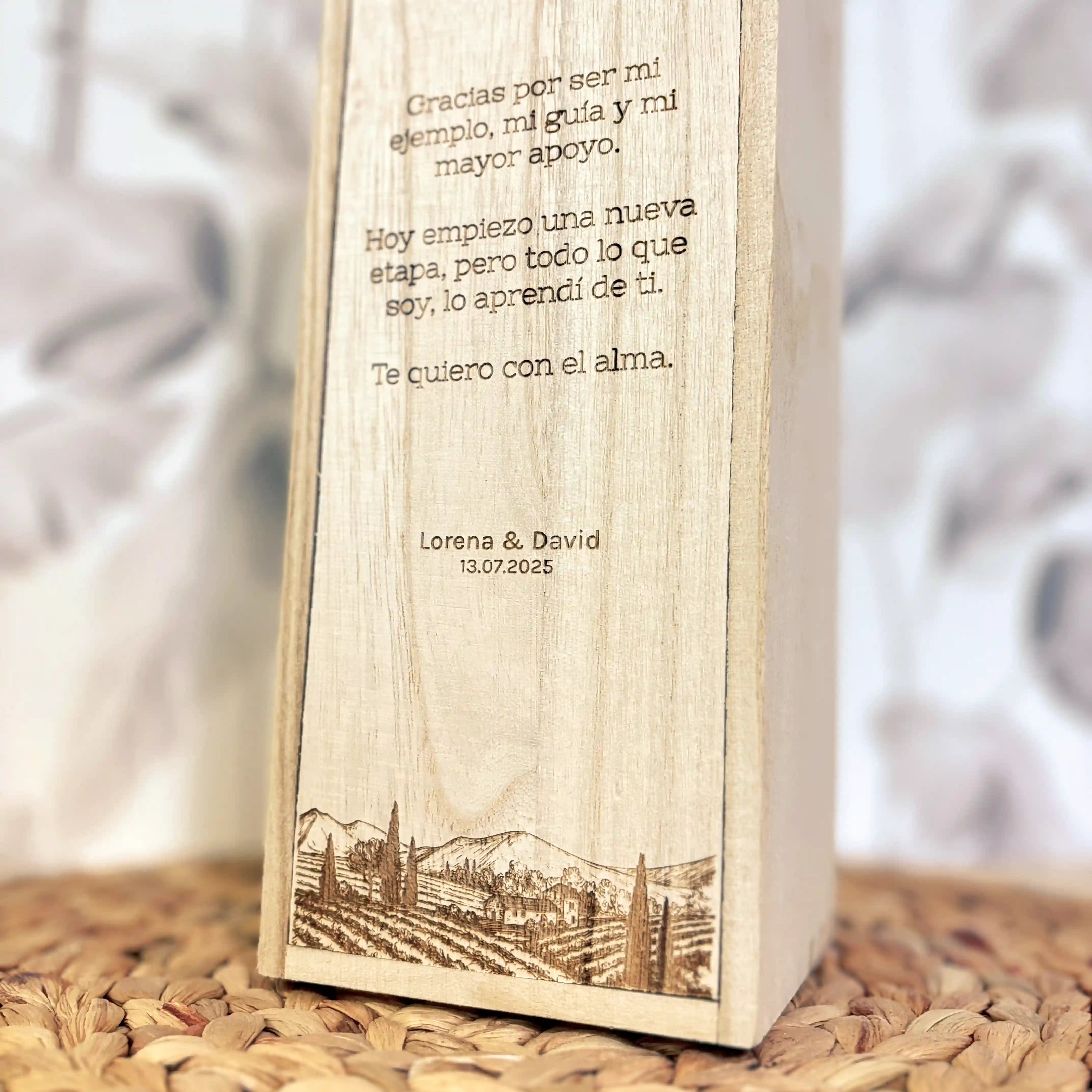 Caja de Vino Personalizada "Dedicatoria"