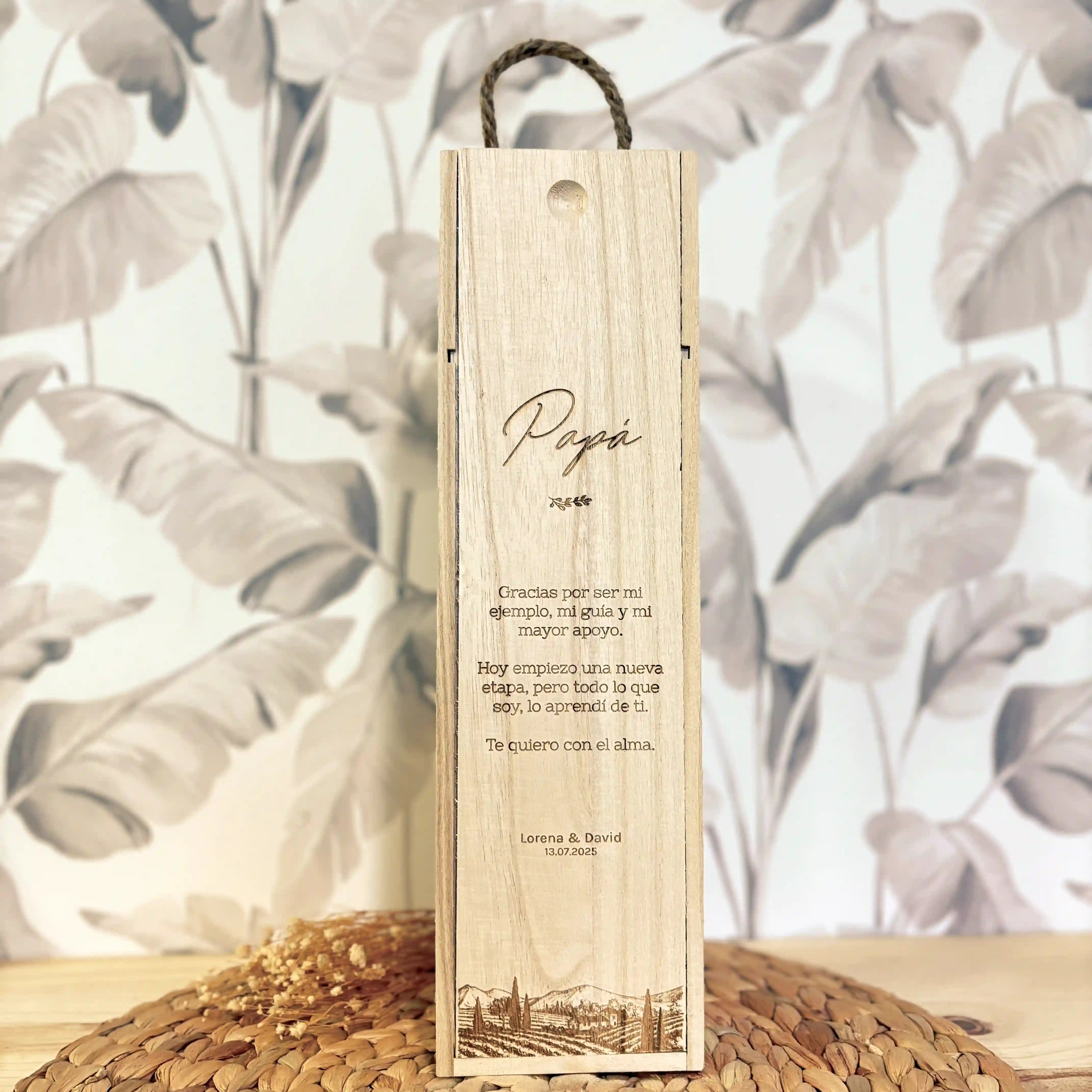 Caja de Vino Personalizada "Dedicatoria"