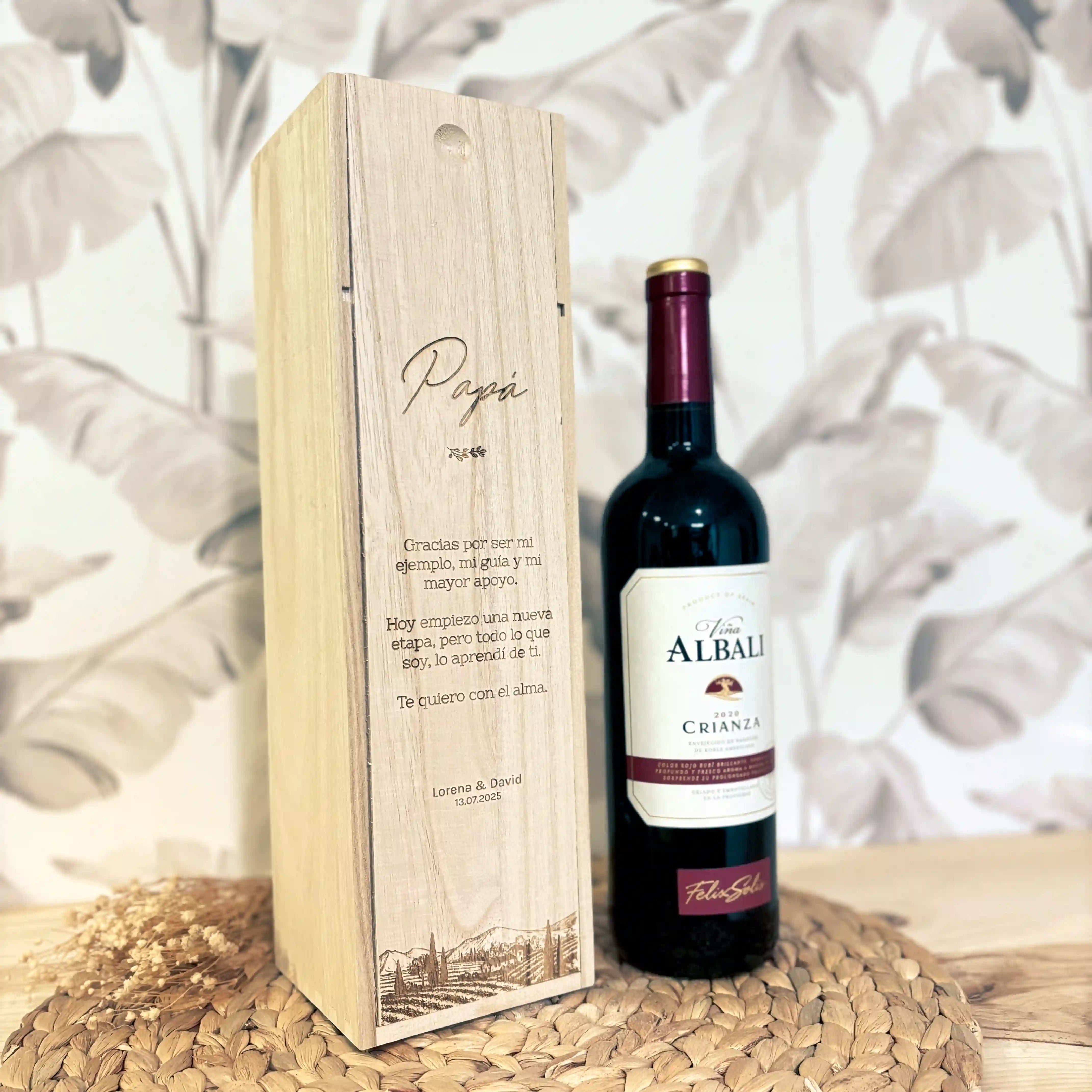 Caja de Vino Personalizada "Dedicatoria"