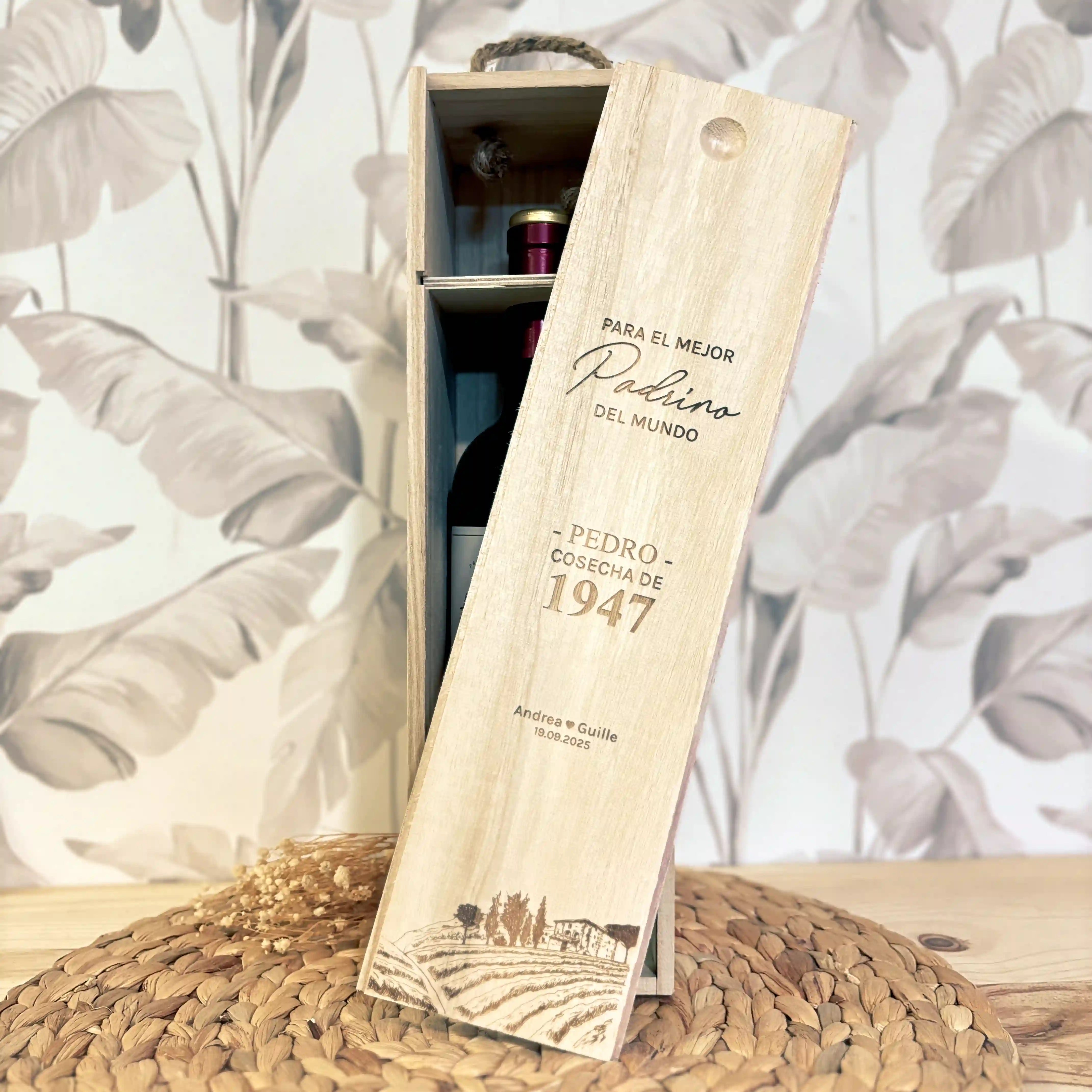 Caja de Vino Personalizada "El Mejor del Mundo"