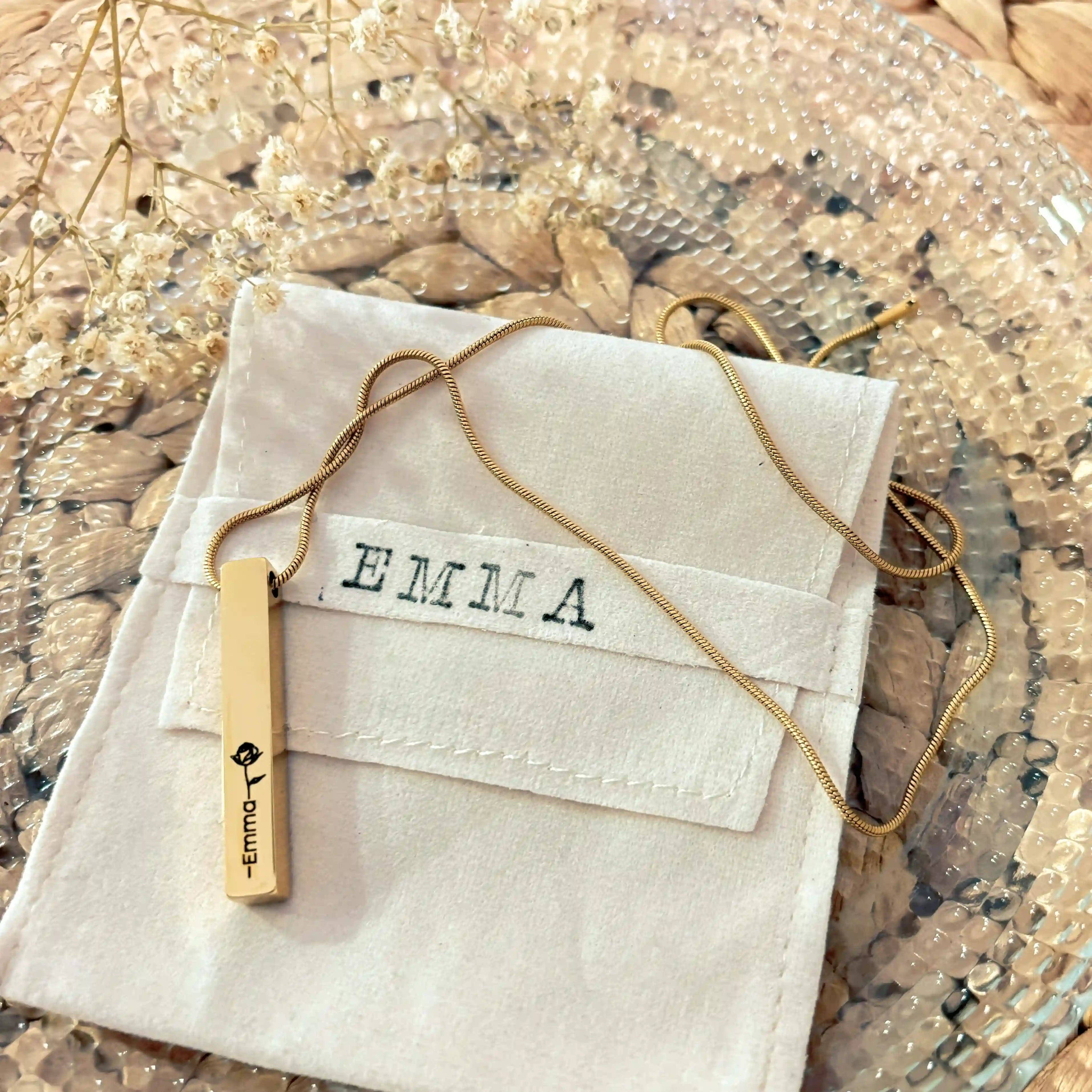 Collar Rosa Eterna Personalizado