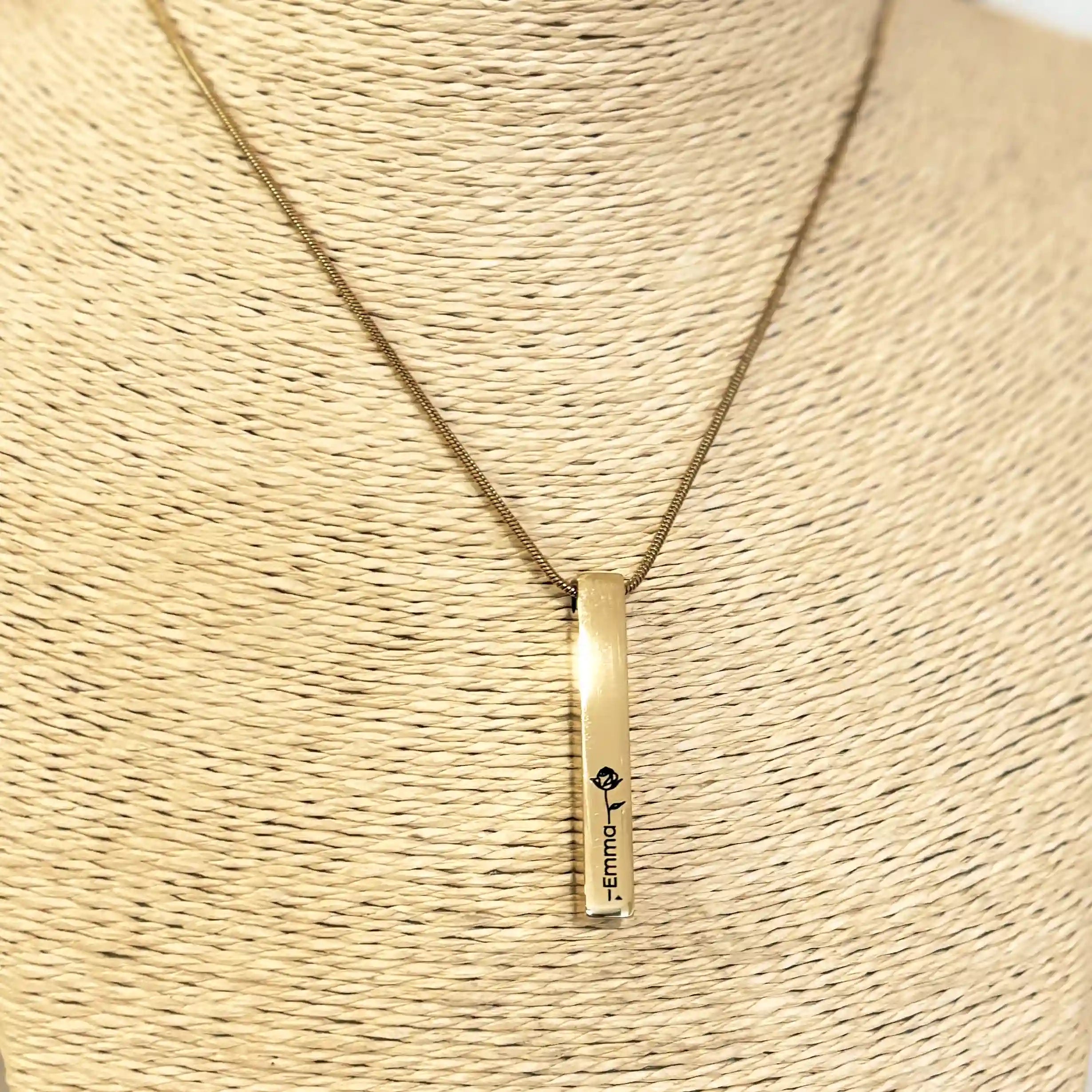 Collar Rosa Eterna Personalizado
