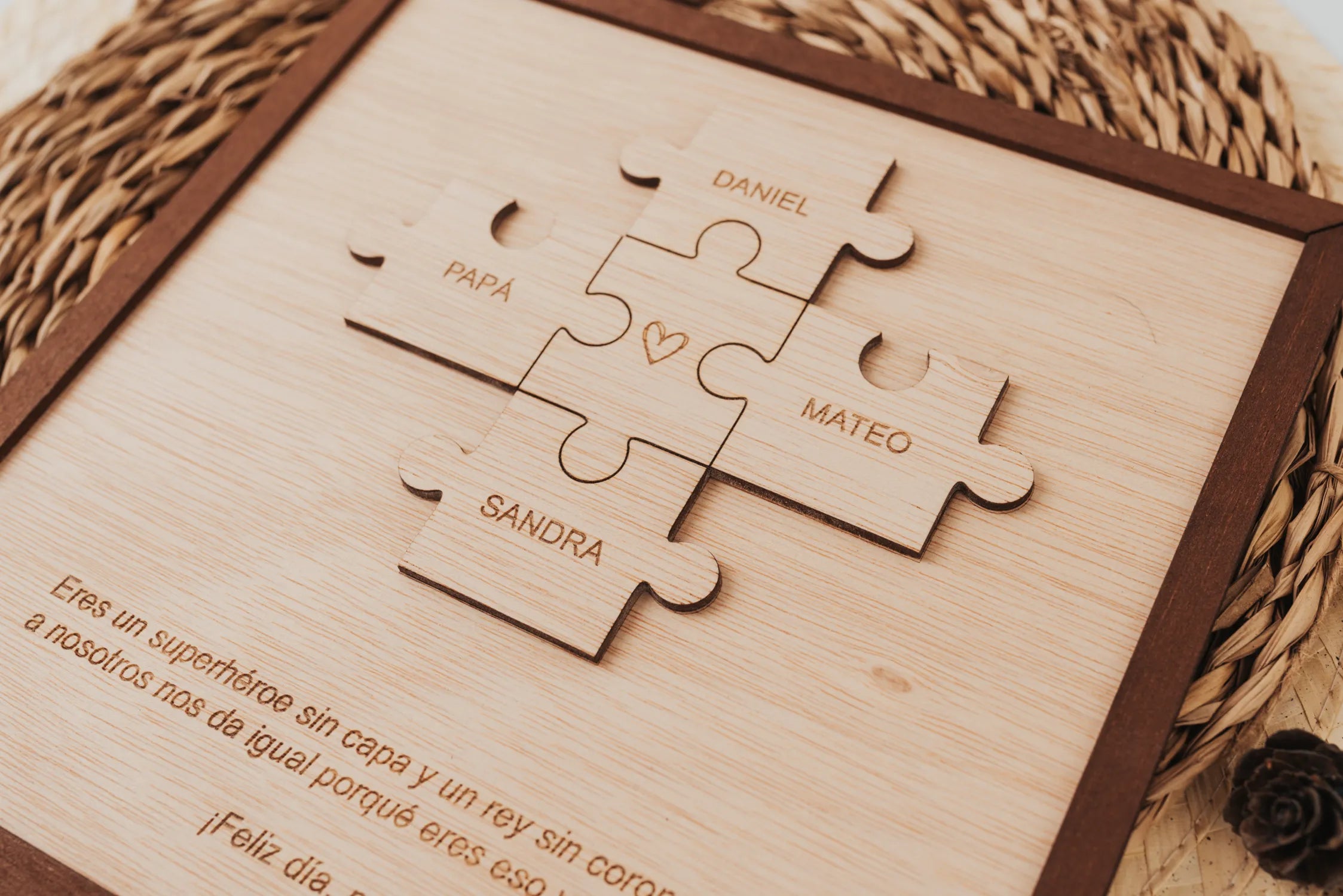 Cuadro Puzzle "Familia & Papá"