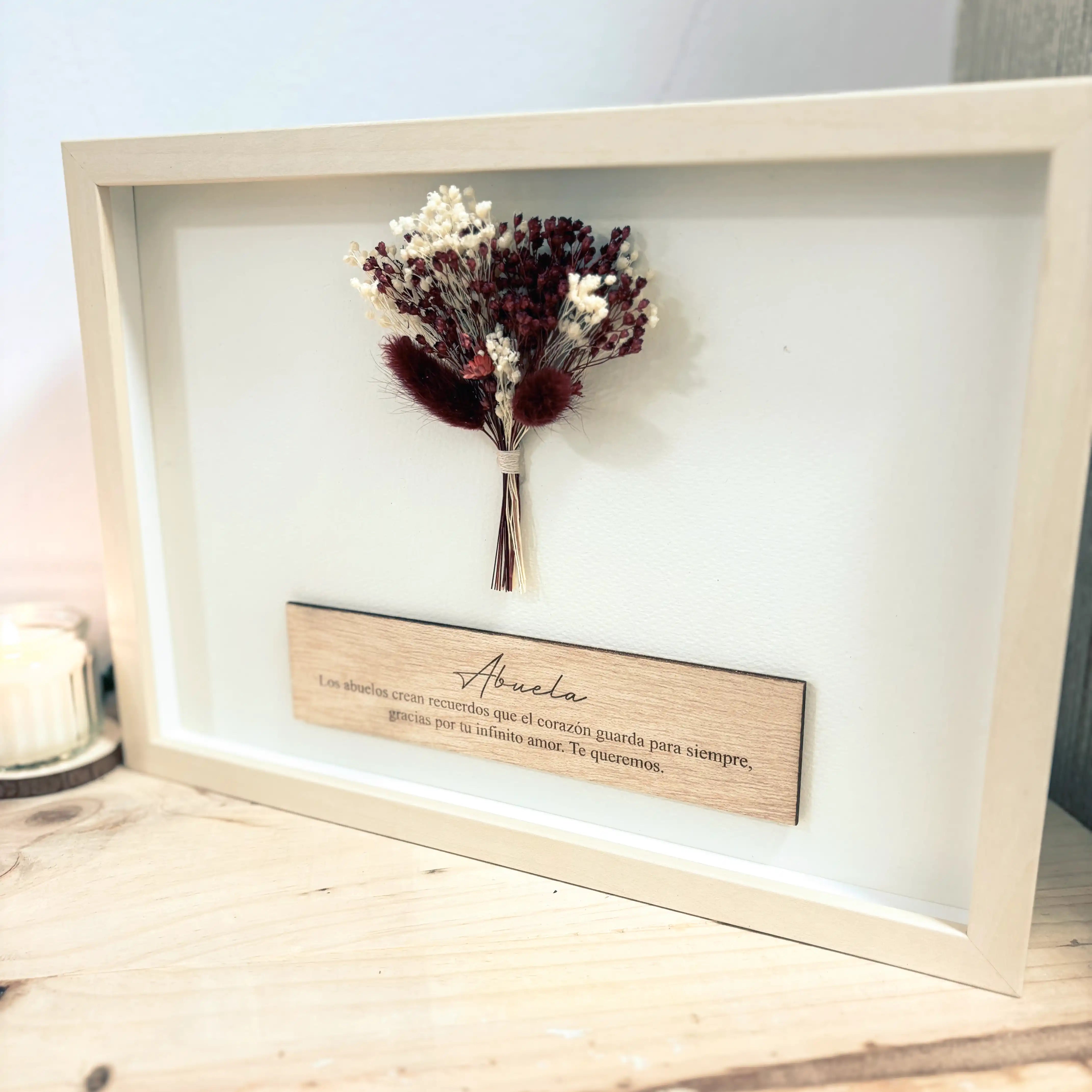 CUADRO FLOR "FRASE DE AMOR"