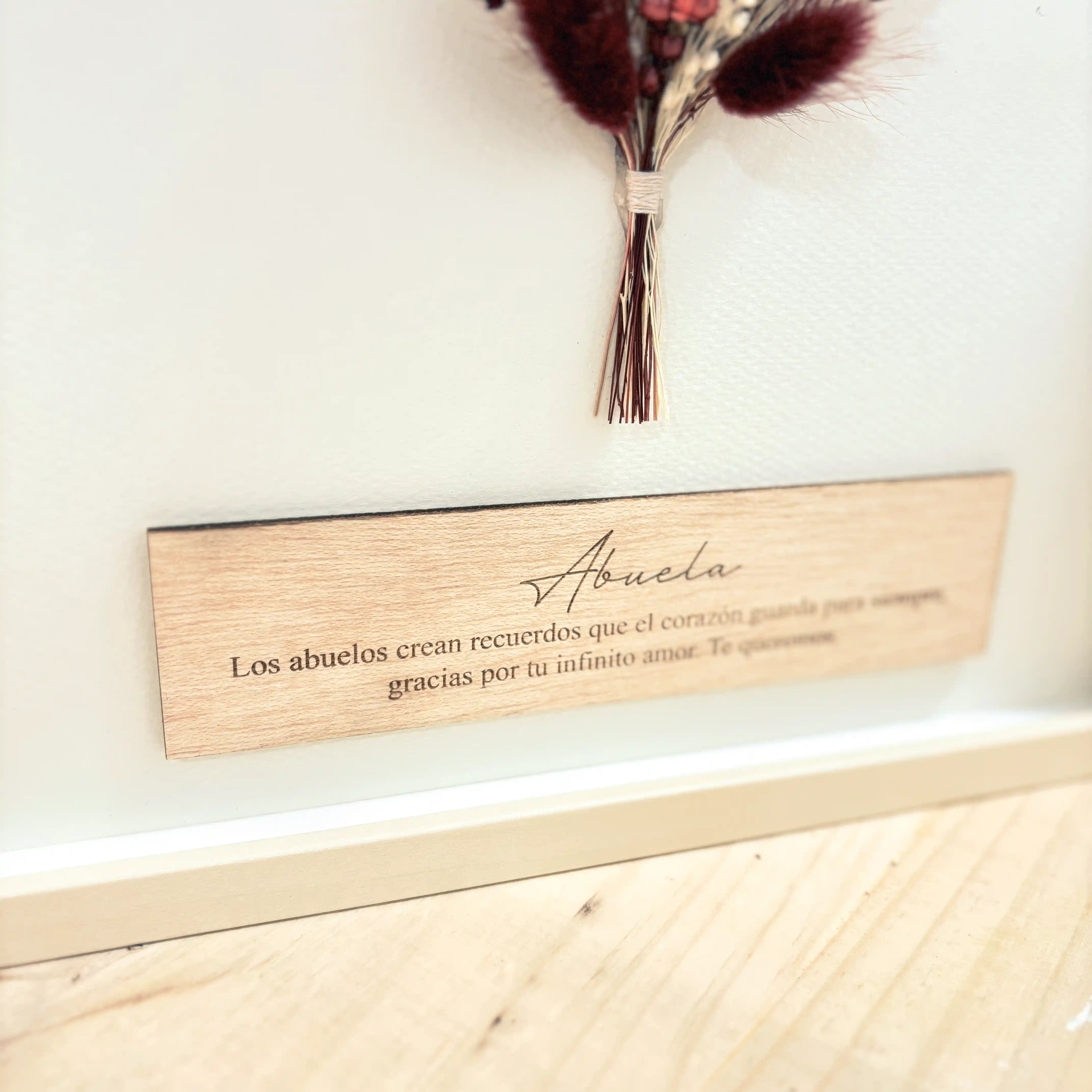 CUADRO FLOR "FRASE DE AMOR"