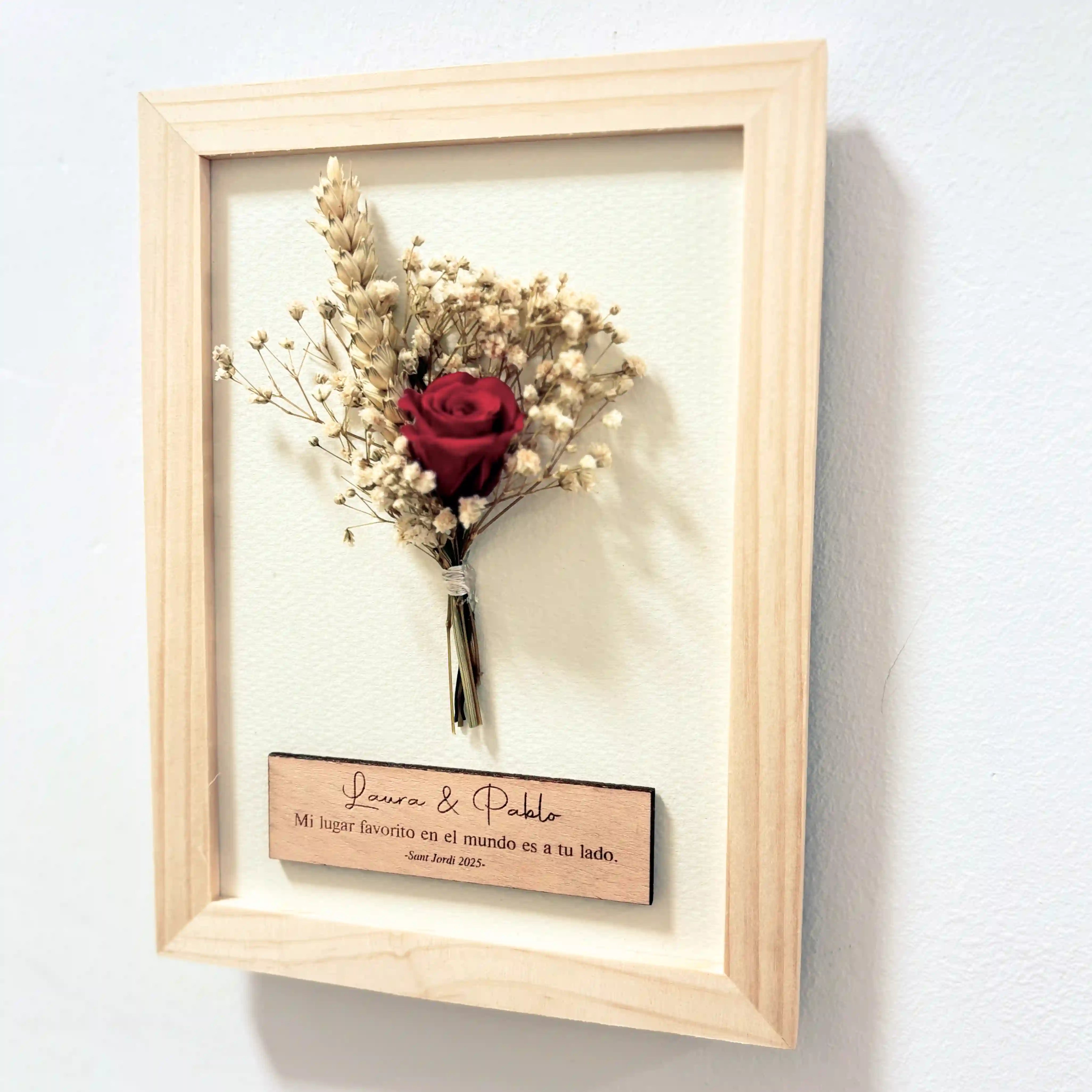 Cuadro Rosa Eterna Personalizada