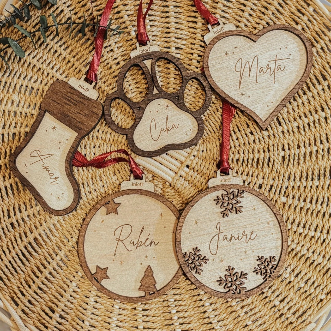 BOLA DE NAVIDAD "FIGURAS GRABADAS"