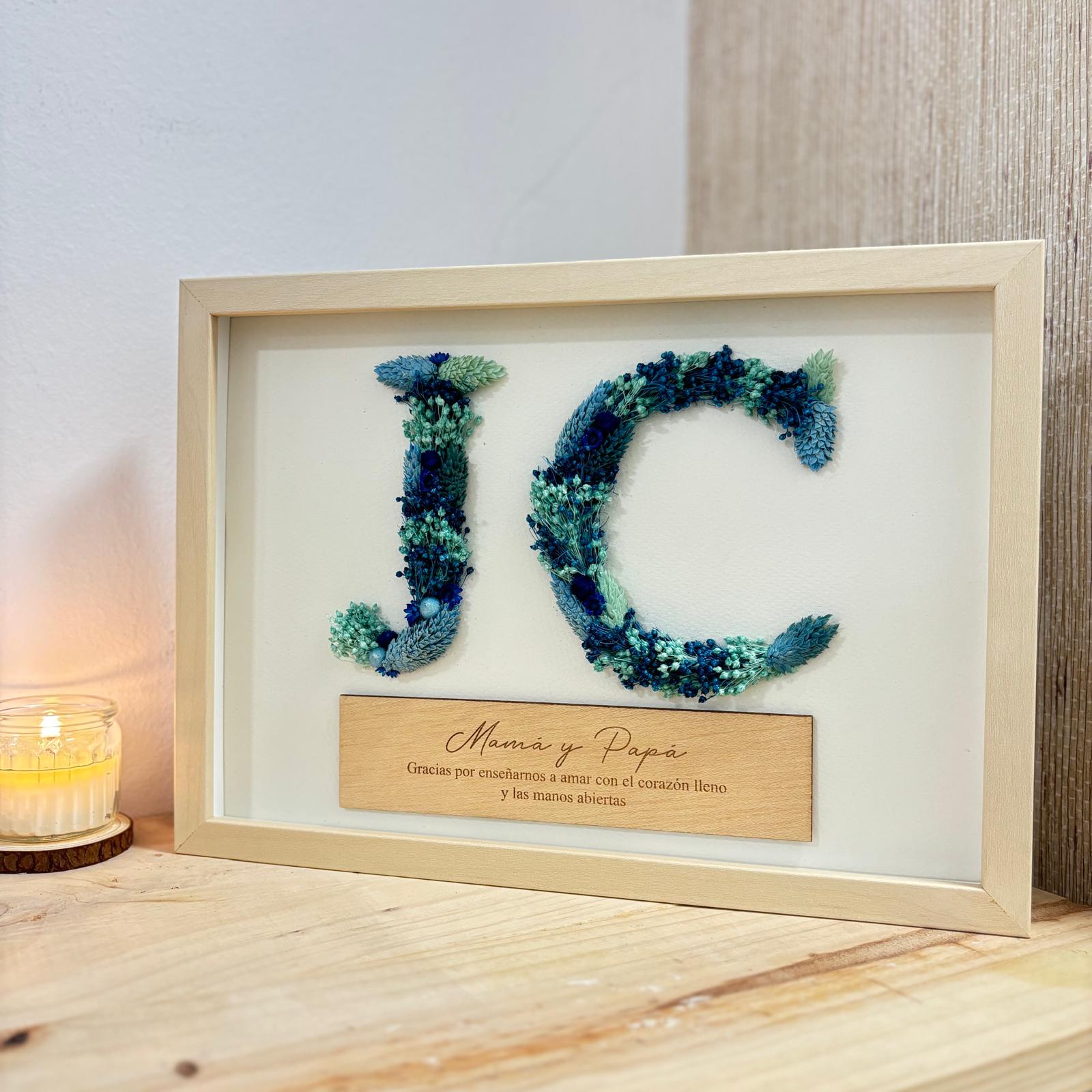 CUADRO FLOR "INICIAL DE AMOR"