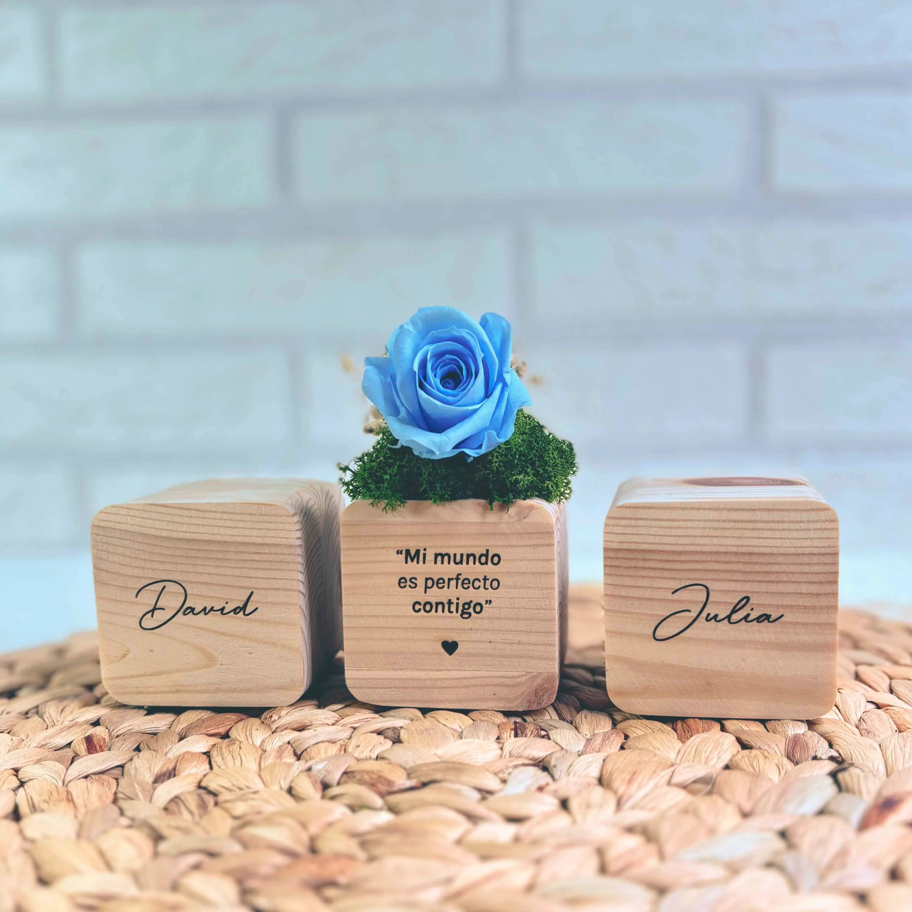 Cubos de Madera "AMOR" Especial San Valentín