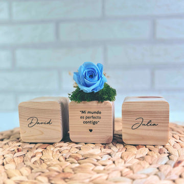 Cubos de Madera "AMOR" Especial San Valentín