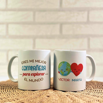 Pack Tazas Personalizadas "Mejor Compañero"