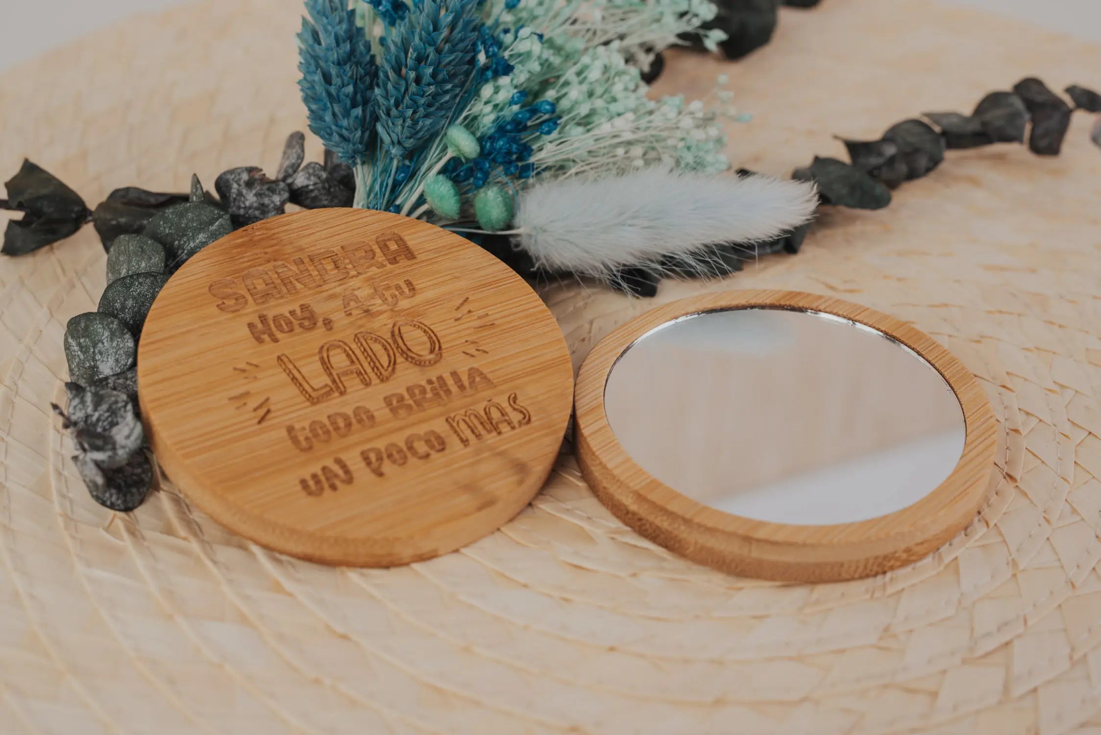 ESPEJO DE BAMBÚ "A TU LADO"