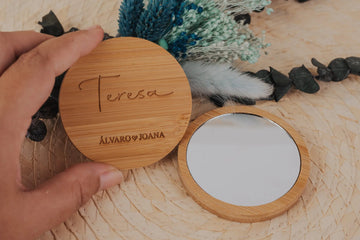 ESPEJO DE BAMBÚ "MARCASITIO"