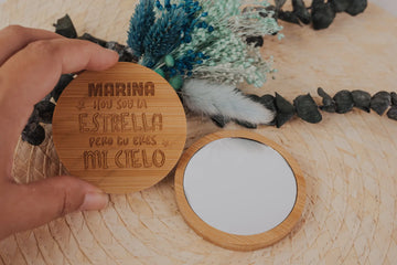 ESPEJO DE BAMBÚ "MI CIELO"