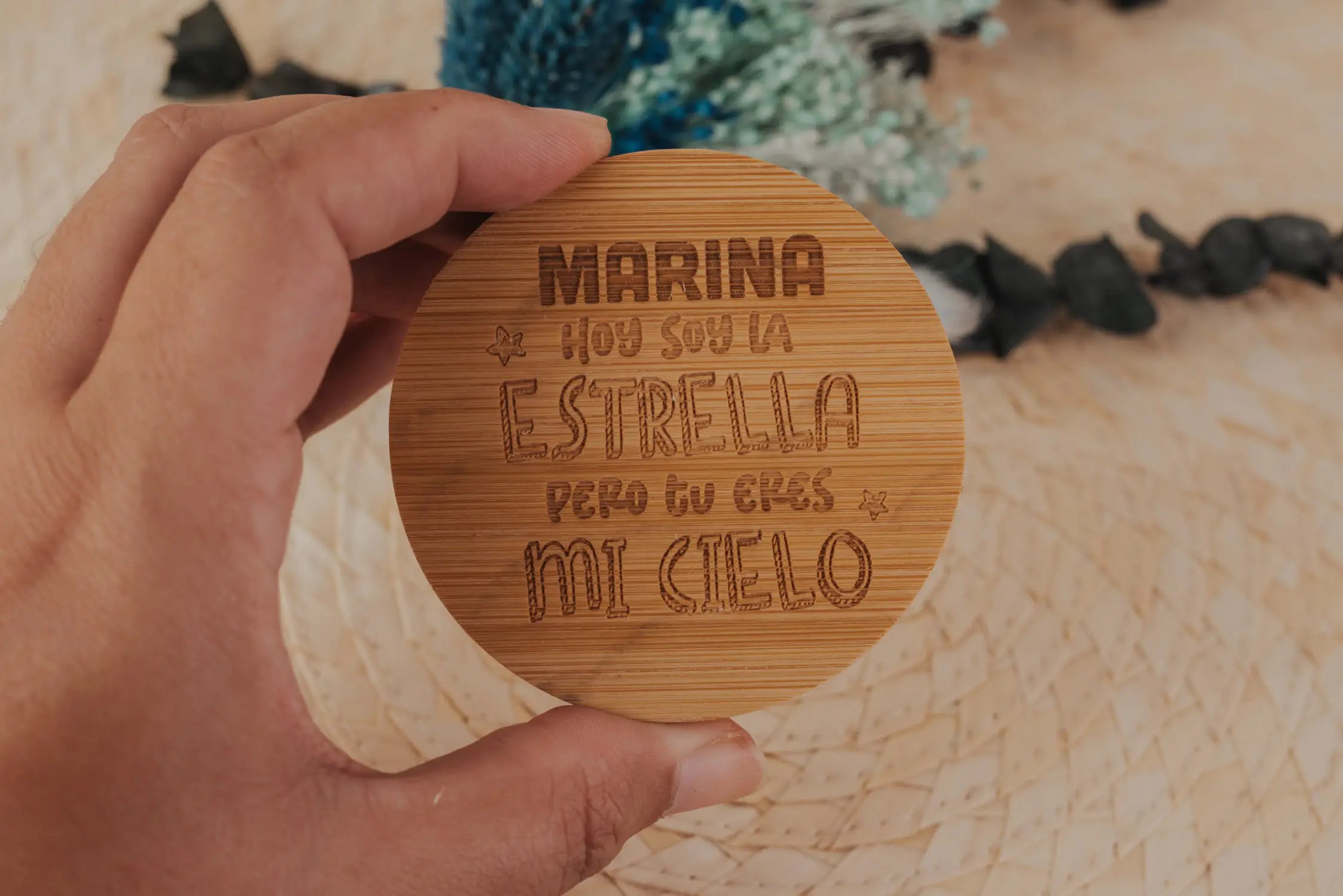 ESPEJO DE BAMBÚ "MI CIELO"