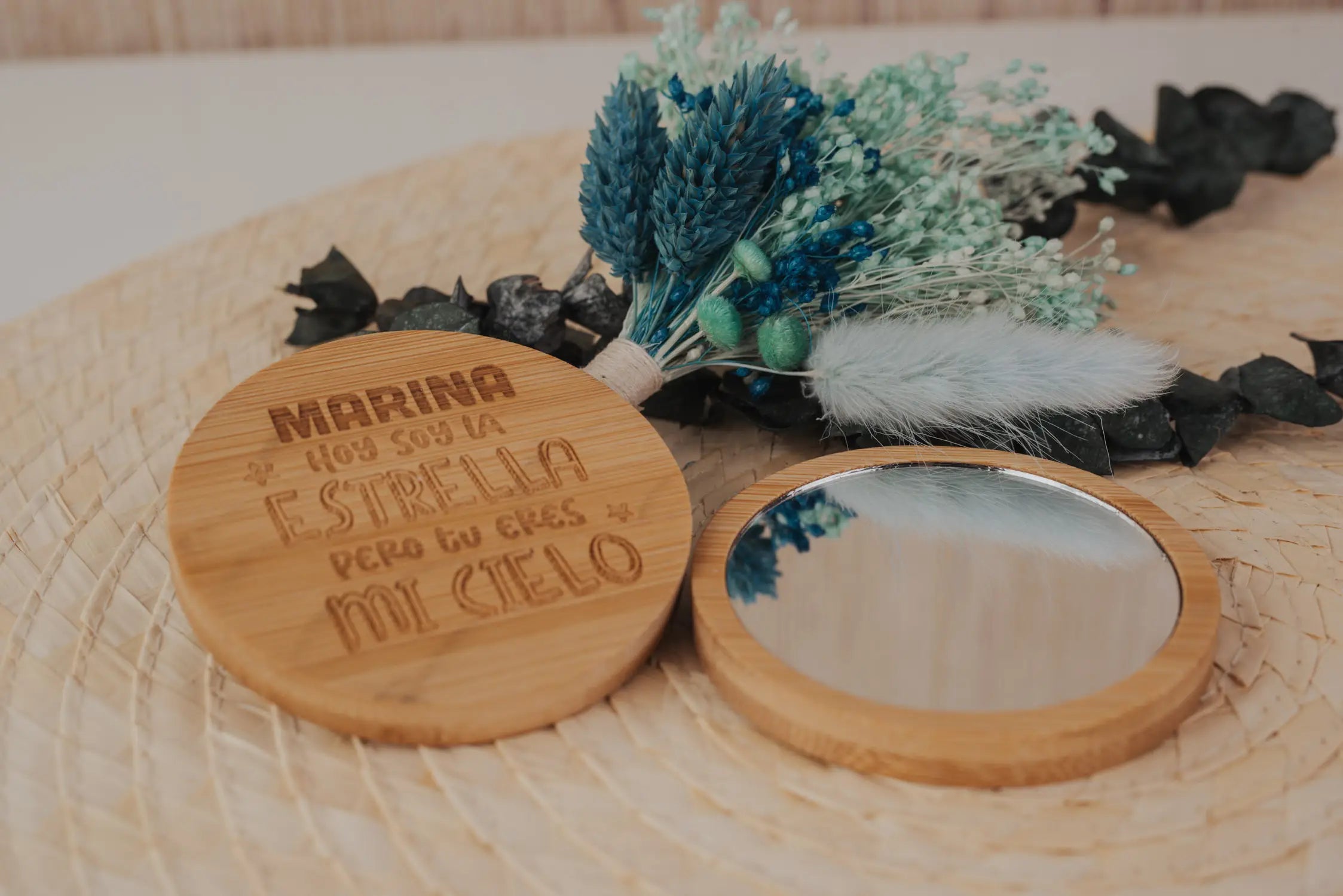 ESPEJO DE BAMBÚ "MI CIELO"