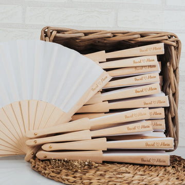 Abanico de Madera "Novios"
