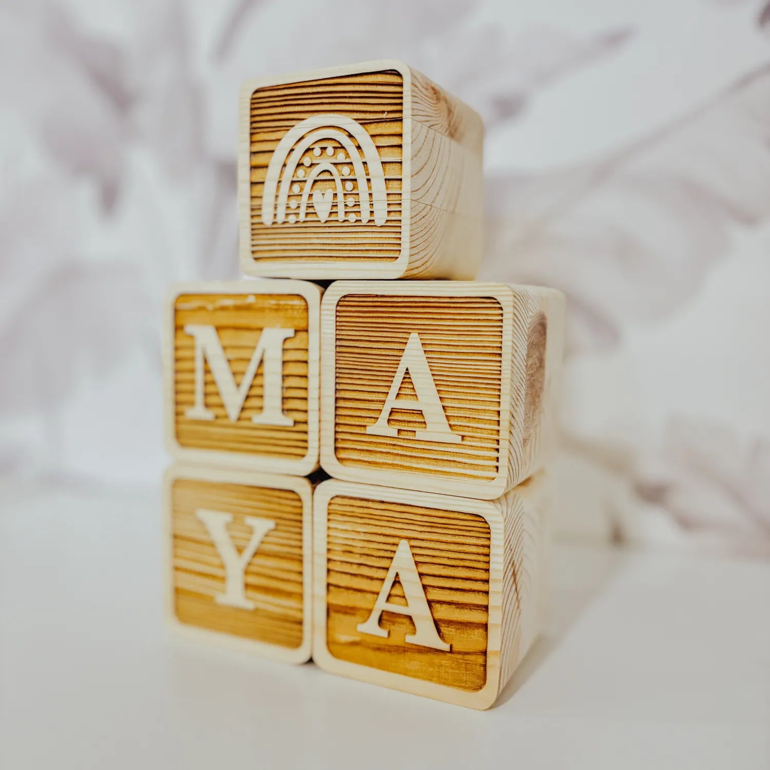 CUBOS NOMBRE PERSONALIZADO "RUSTIK"