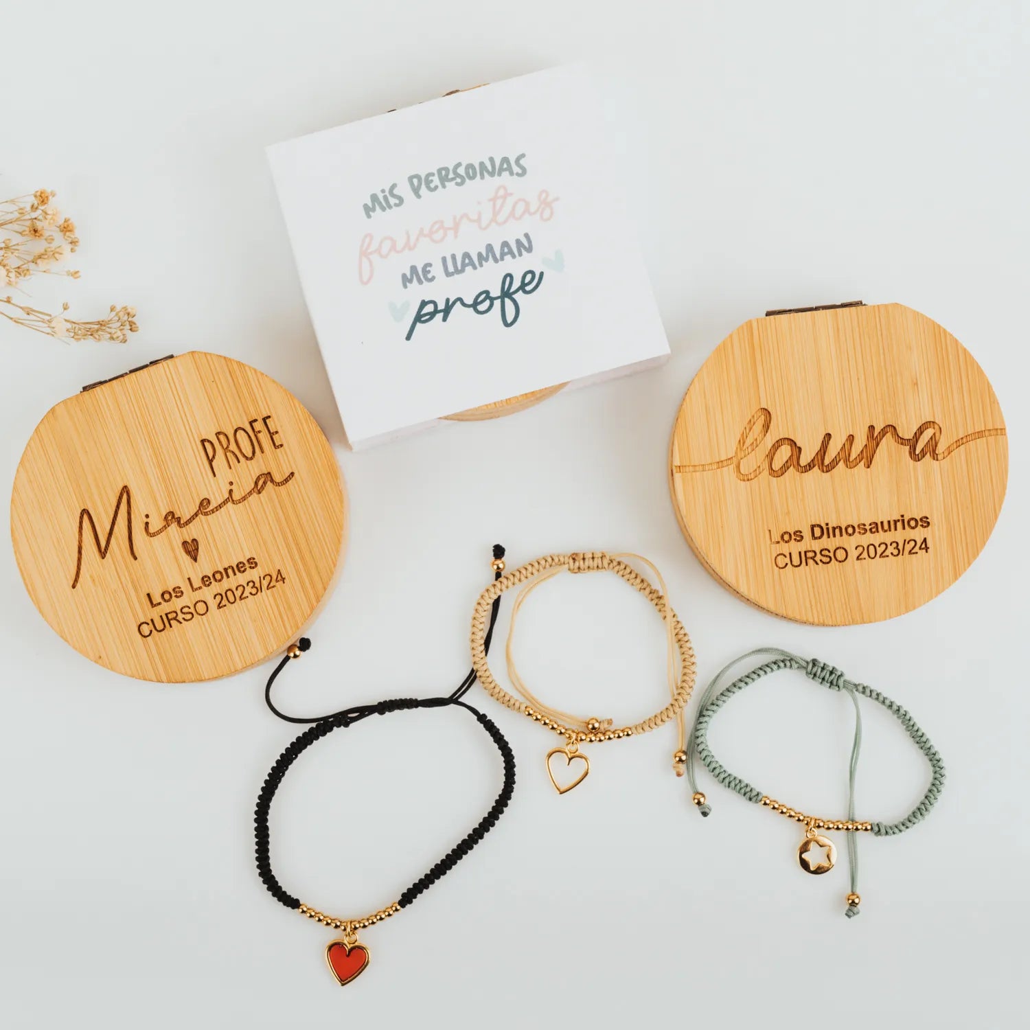 KIT PULSERA DORADA + JOYERO ESPECIAL PROFES