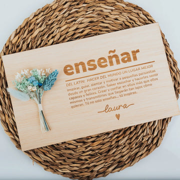 PLACA DEDICATORIA PROFE