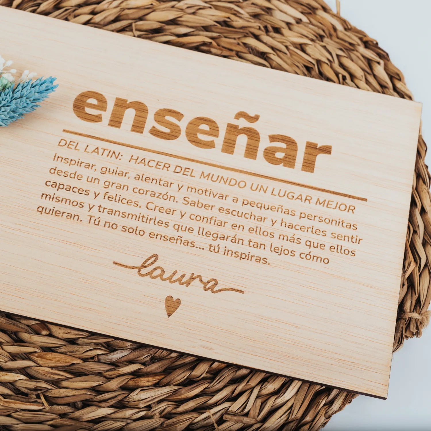 PLACA DEDICATORIA PROFE