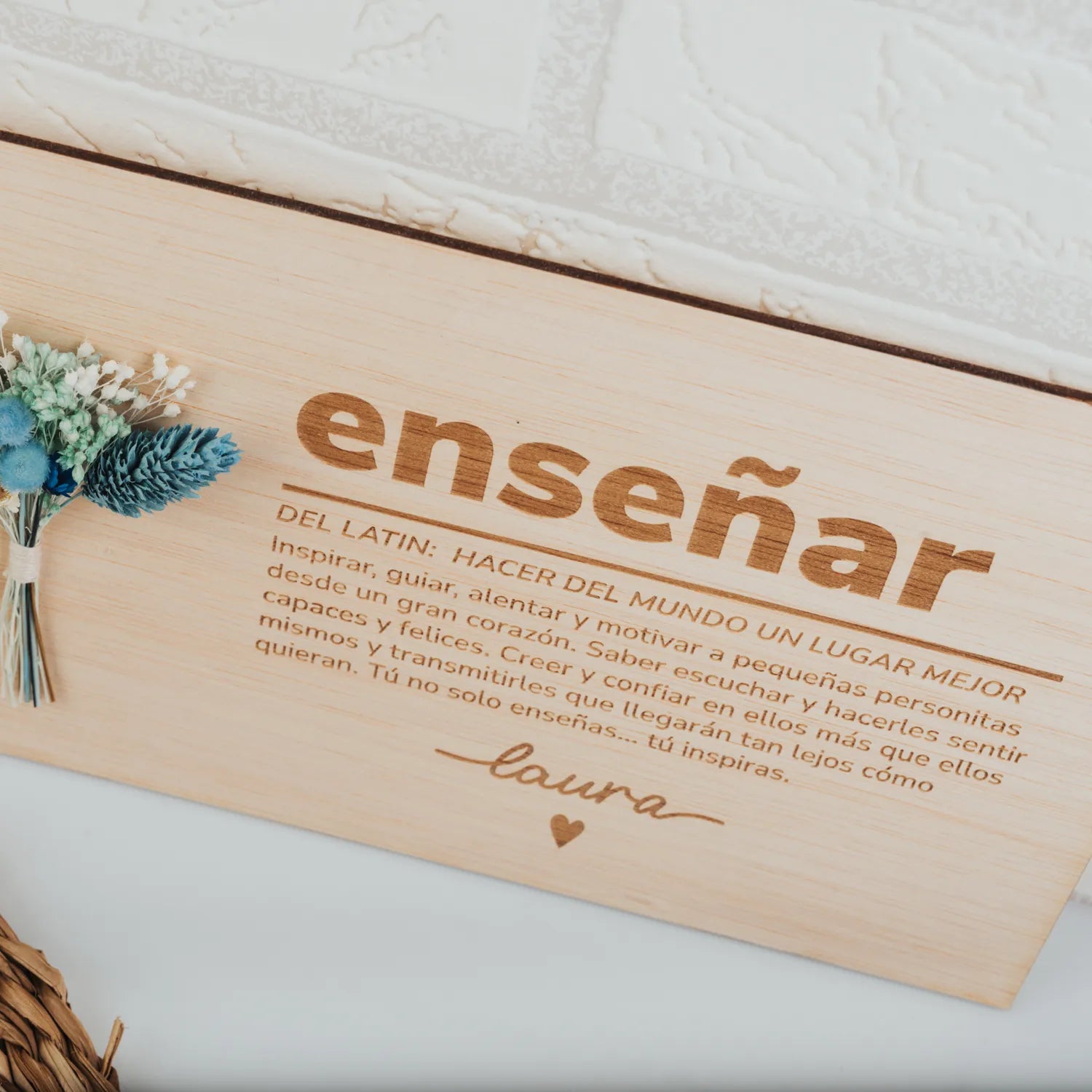 PLACA DEDICATORIA PROFE