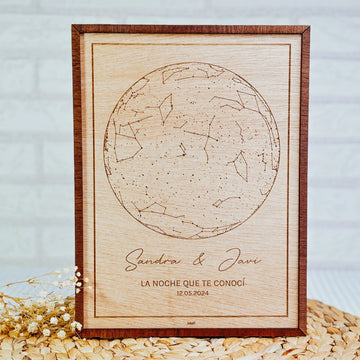 Cuadro Mapa Estelar "Nuestra Historia”