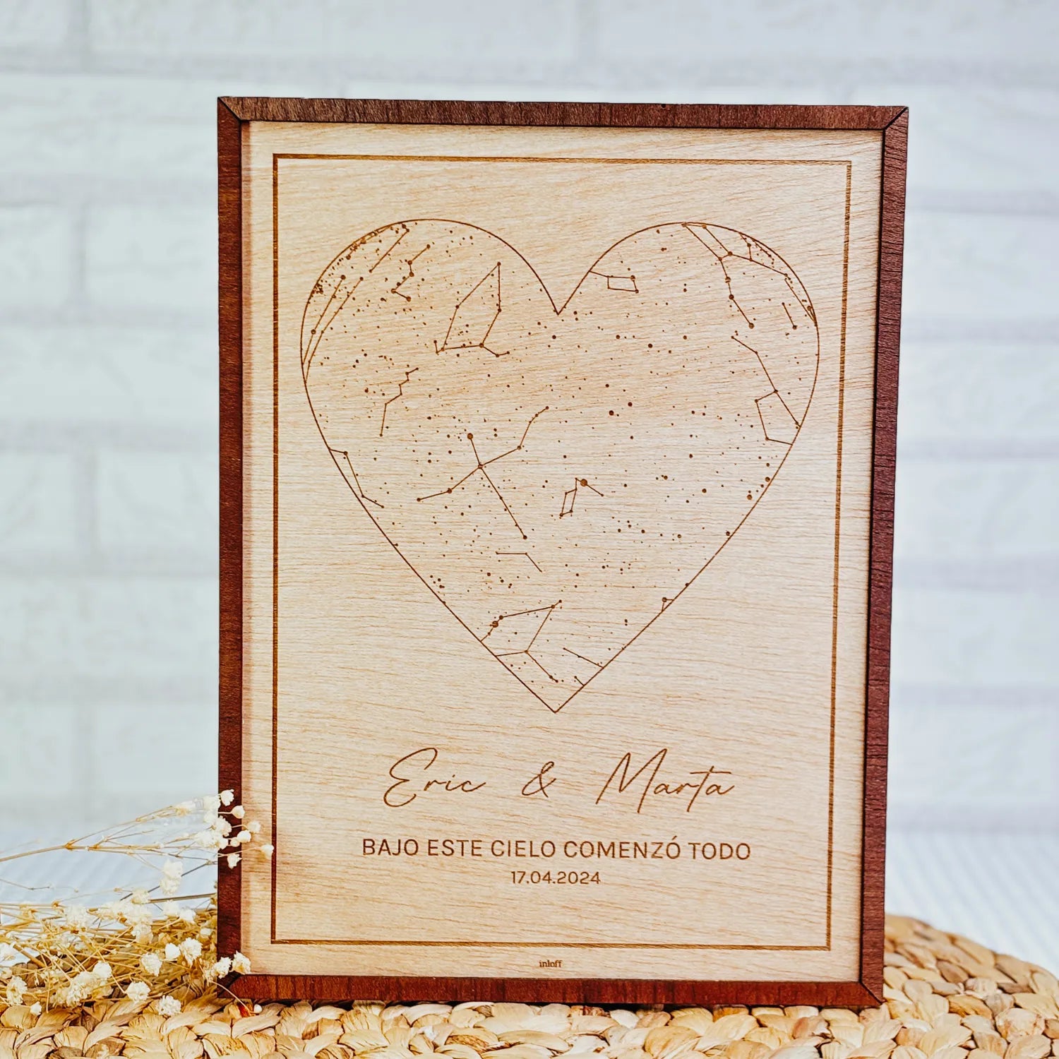 Cuadro Mapa Estelar "Mi Corazón”