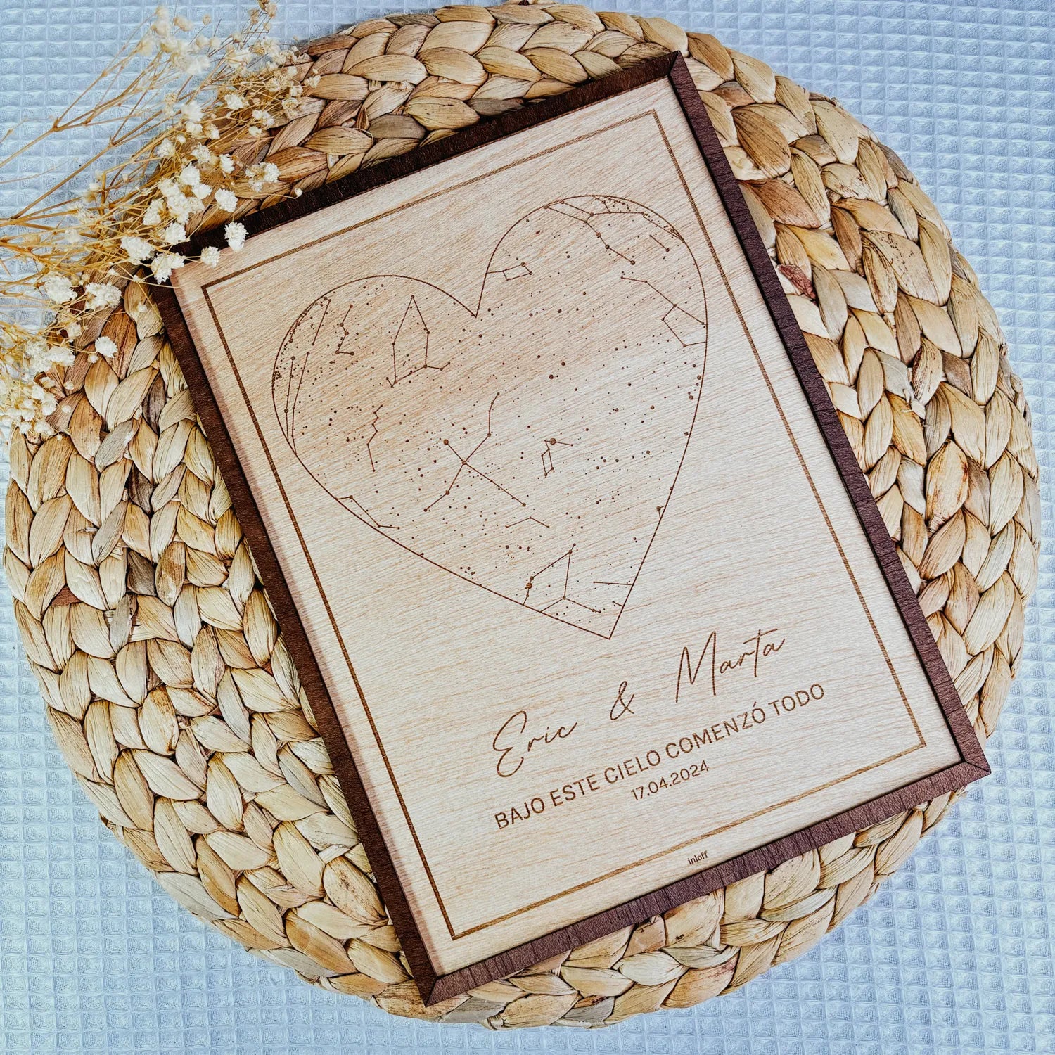 Cuadro Mapa Estelar "Mi Corazón”