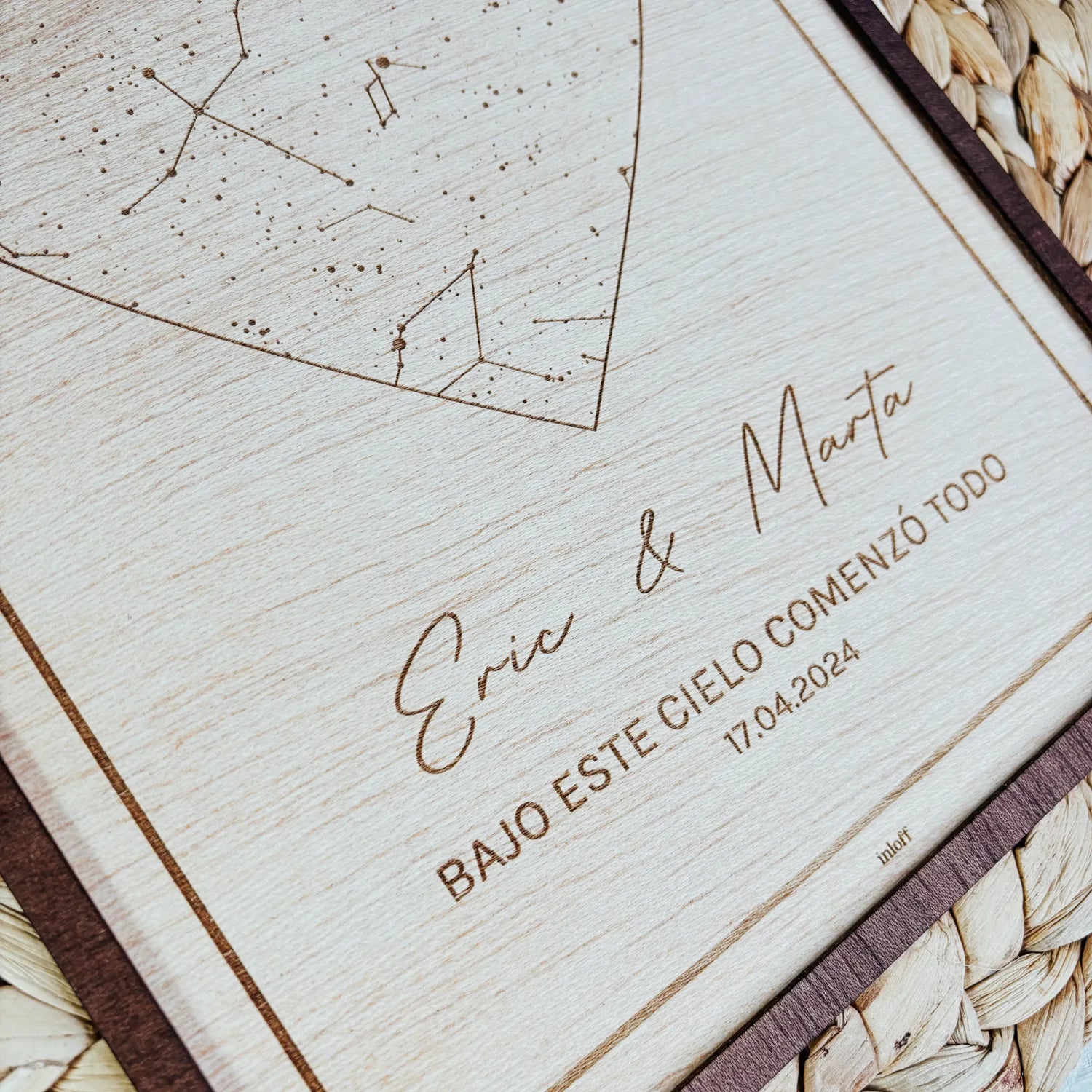 Cuadro Mapa Estelar "Mi Corazón”