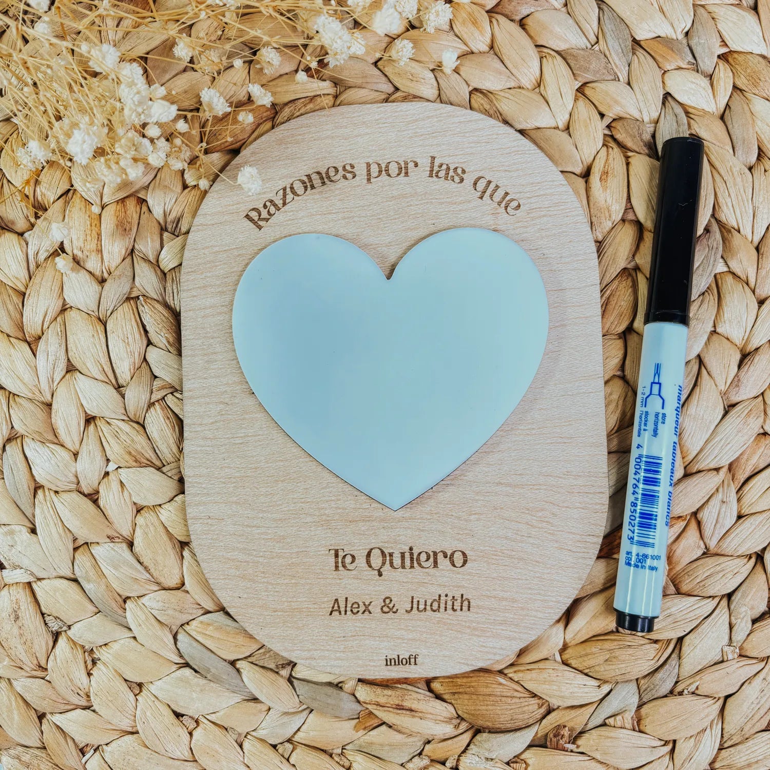 Pizarra de Mensajes Personalizada "Razones”