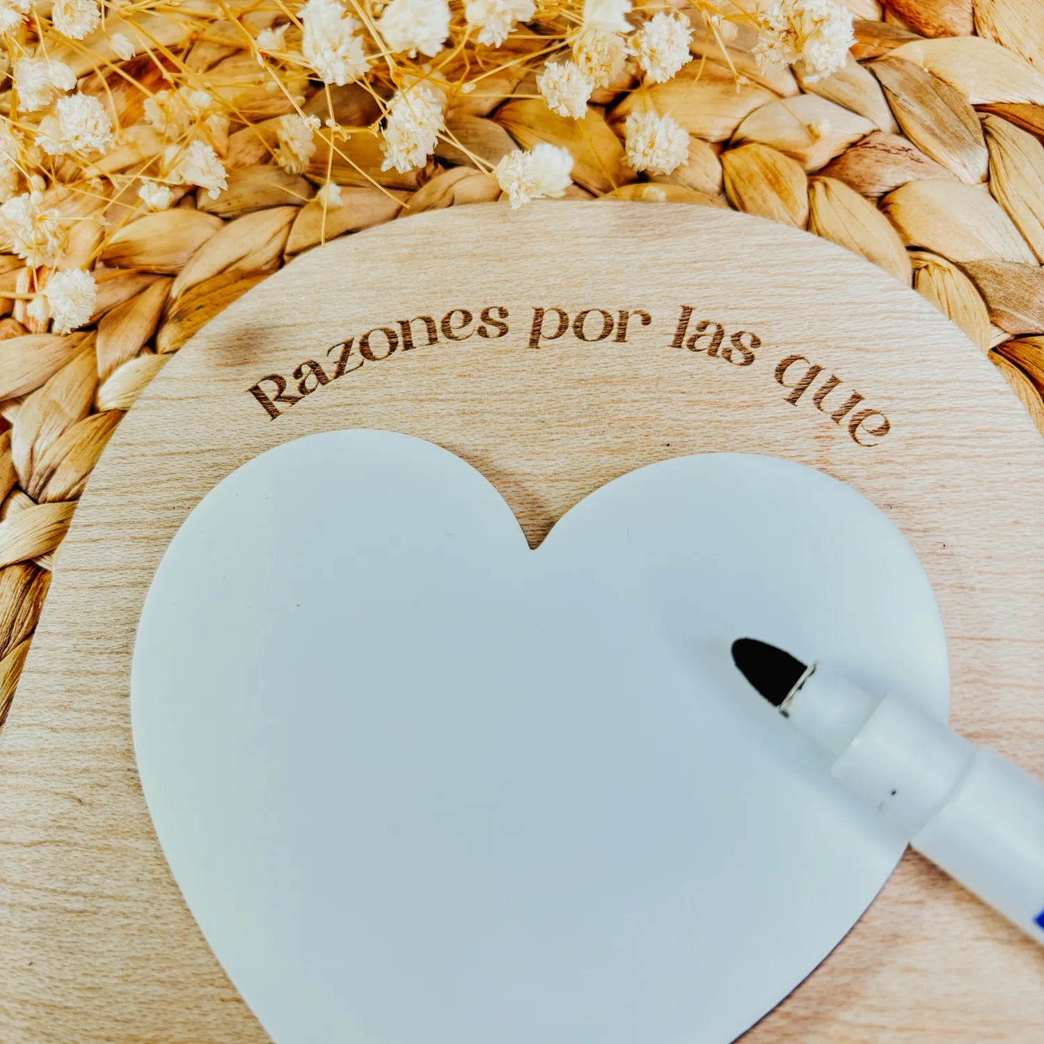 Pizarra de Mensajes Personalizada "Razones”
