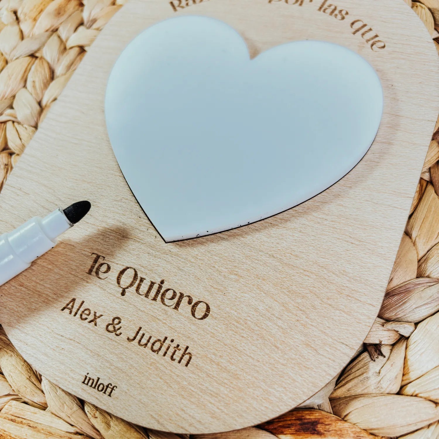 Pizarra de Mensajes Personalizada "Razones”