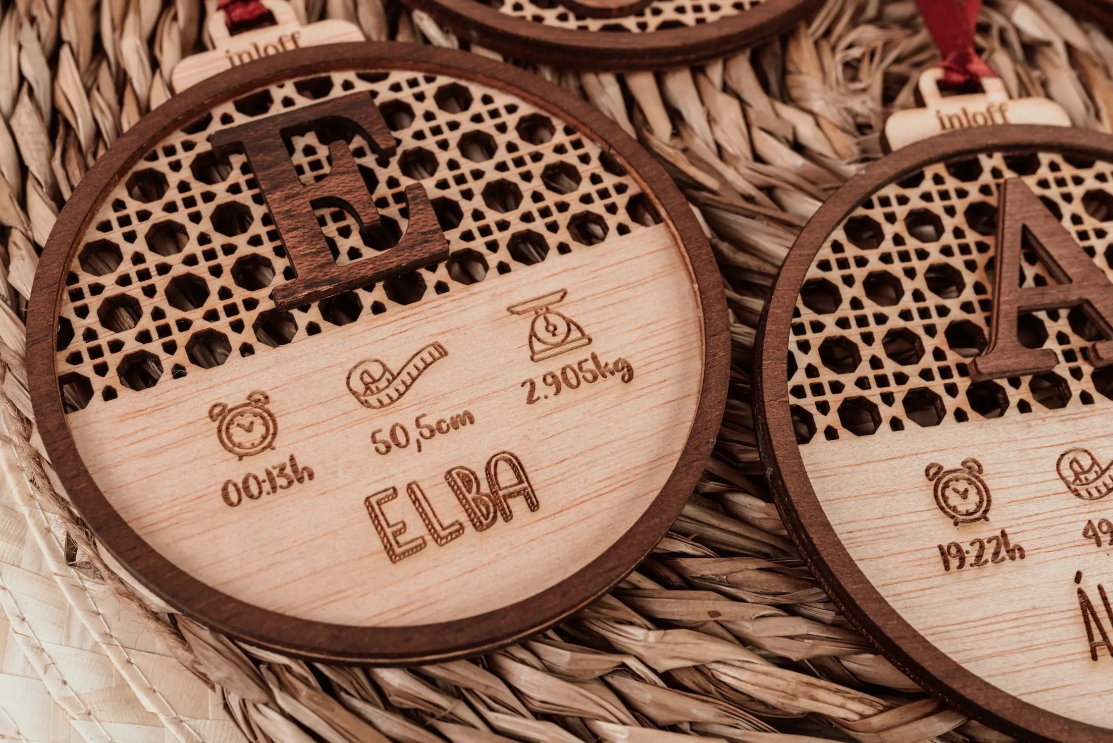 BOLA DE NAVIDAD RATÁN "NATALICIO"