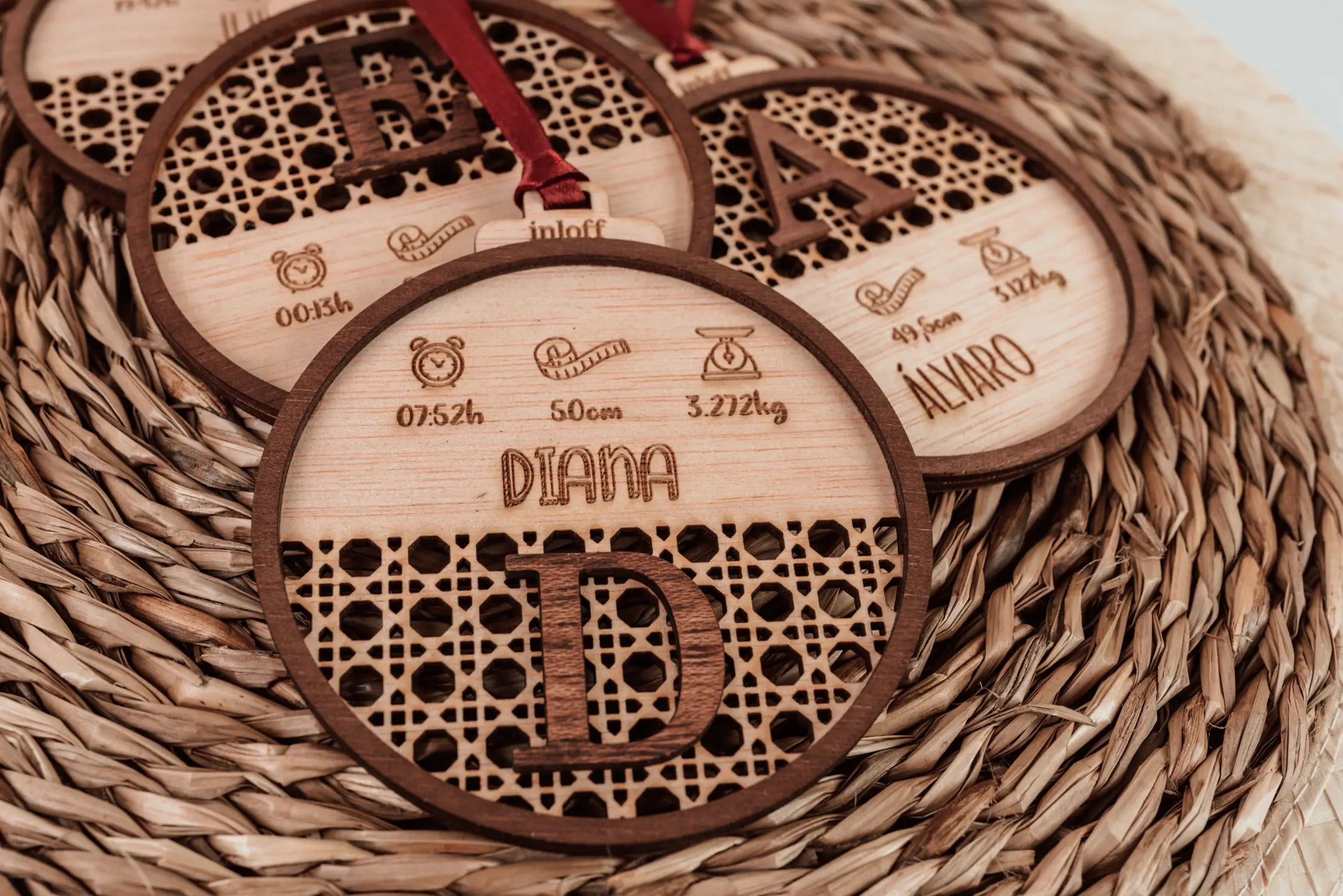 BOLA DE NAVIDAD RATÁN "NATALICIO"