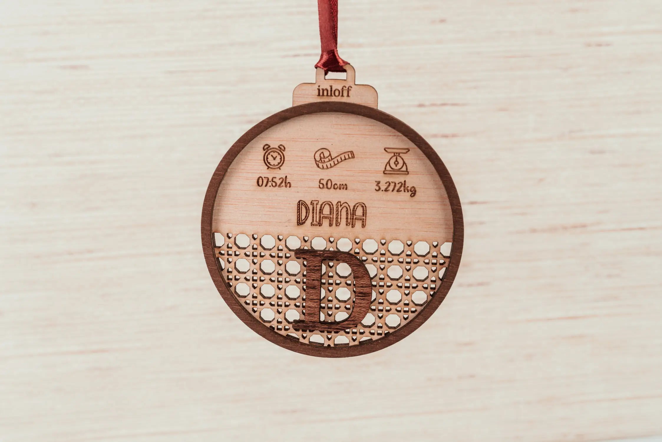 BOLA DE NAVIDAD RATÁN "NATALICIO"